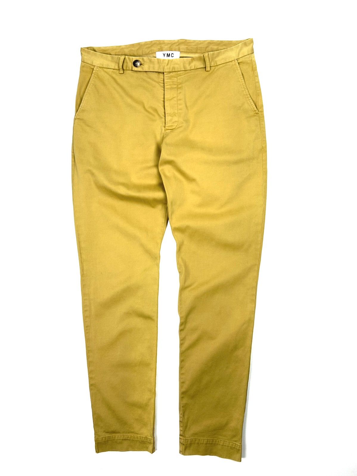 YMC YMC Japanese Slim Tapered Chinos Pants 34 Yellow Vintage Size US 34 / EU 50 - 1 Thumbnail