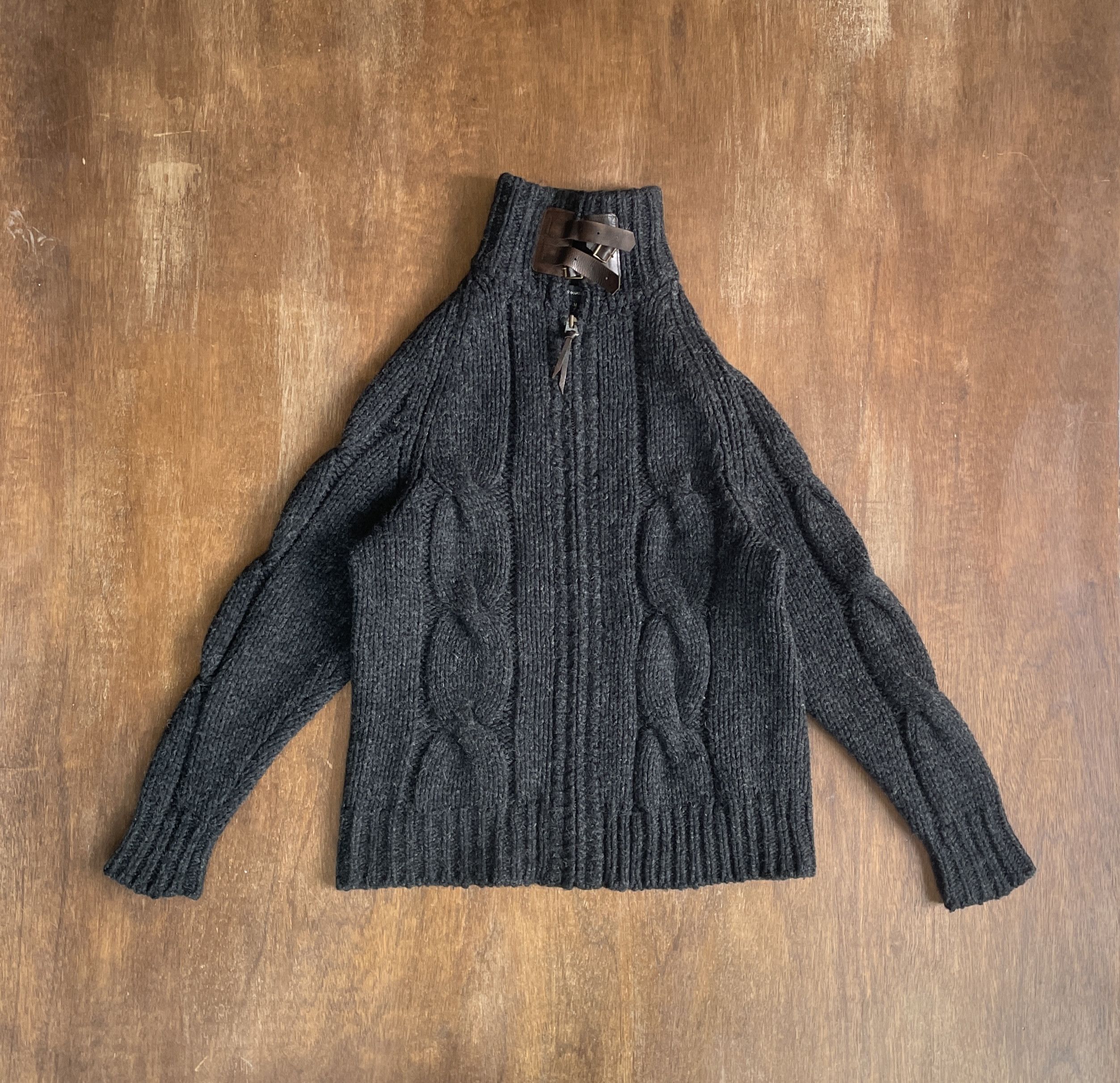 Kris Van Assche split collar v-neck sweater | Grailed