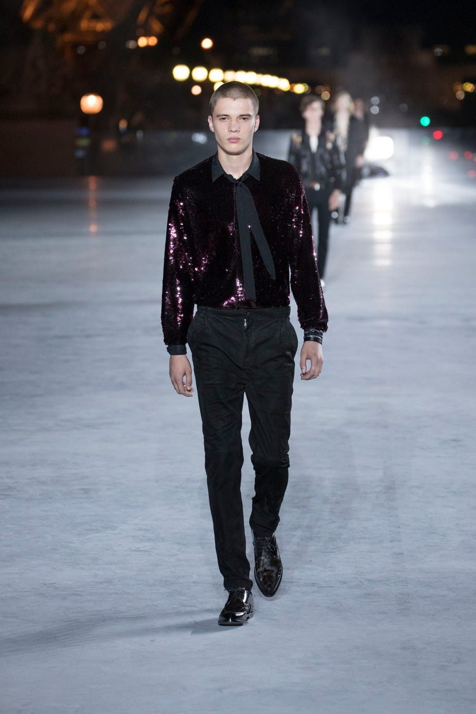 Saint Laurent Paris Saint Laurent Spring Summer 2018 Sequined Shirt Size US M / EU 48-50 / 2 - 1 Thumbnail