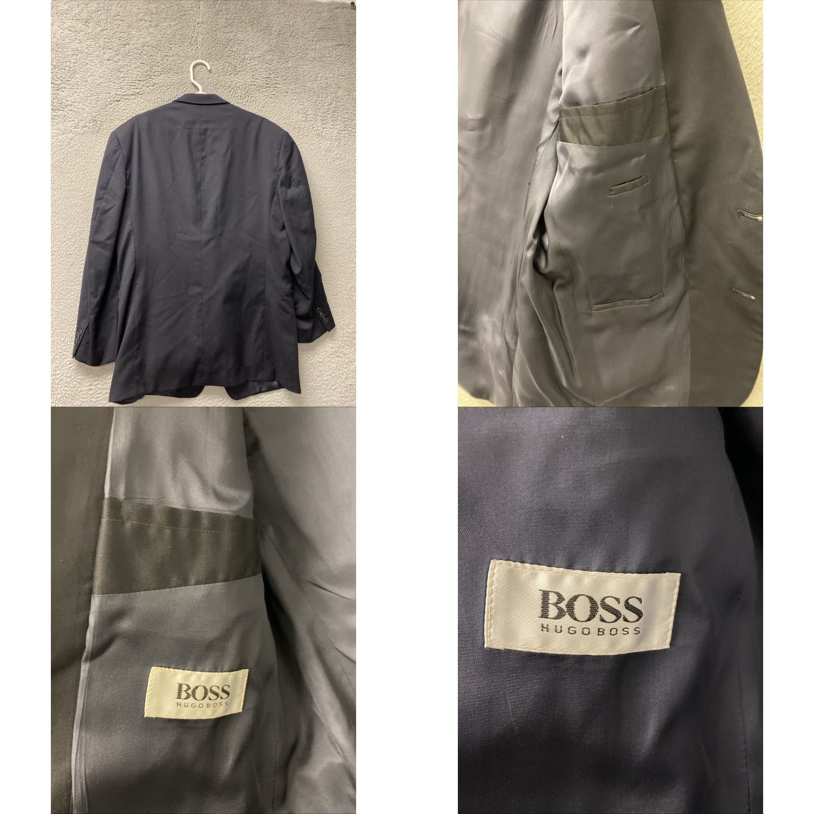 Hugo Boss Hugo Boss Men's Sport Coat Blazer 44L Black Wool Regular Fit Single-Breasted Casual Formal Size 44R - 8 Thumbnail