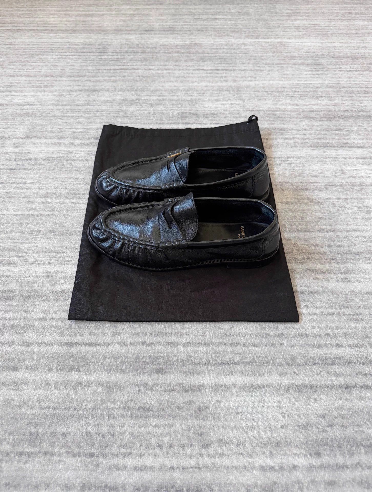 Saint Laurent Paris Saint Laurent Women's Eel Skin Pleated Loafer Size US 6.5 / IT 36.5 - 3 Thumbnail