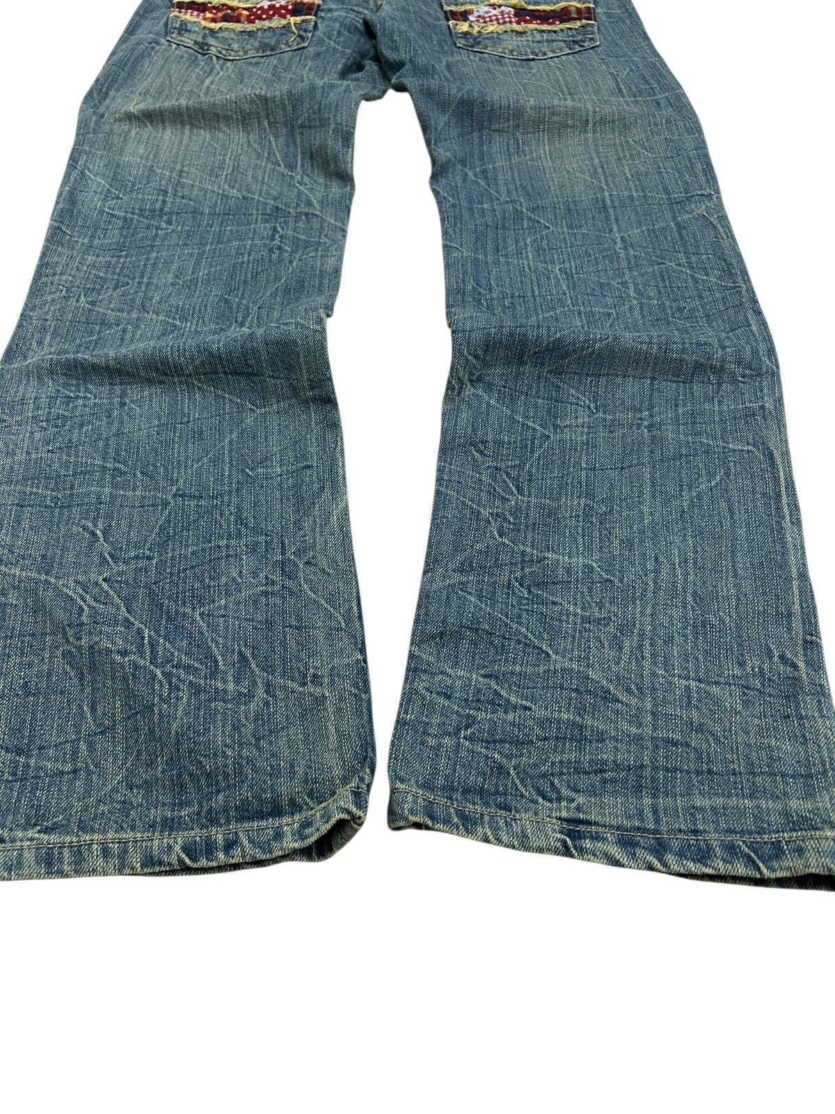 Le Grande Bleu (L.G.B.) Vintage Double Waist Checkered Clawn Marks Distressed Size US 31 - 11 Thumbnail