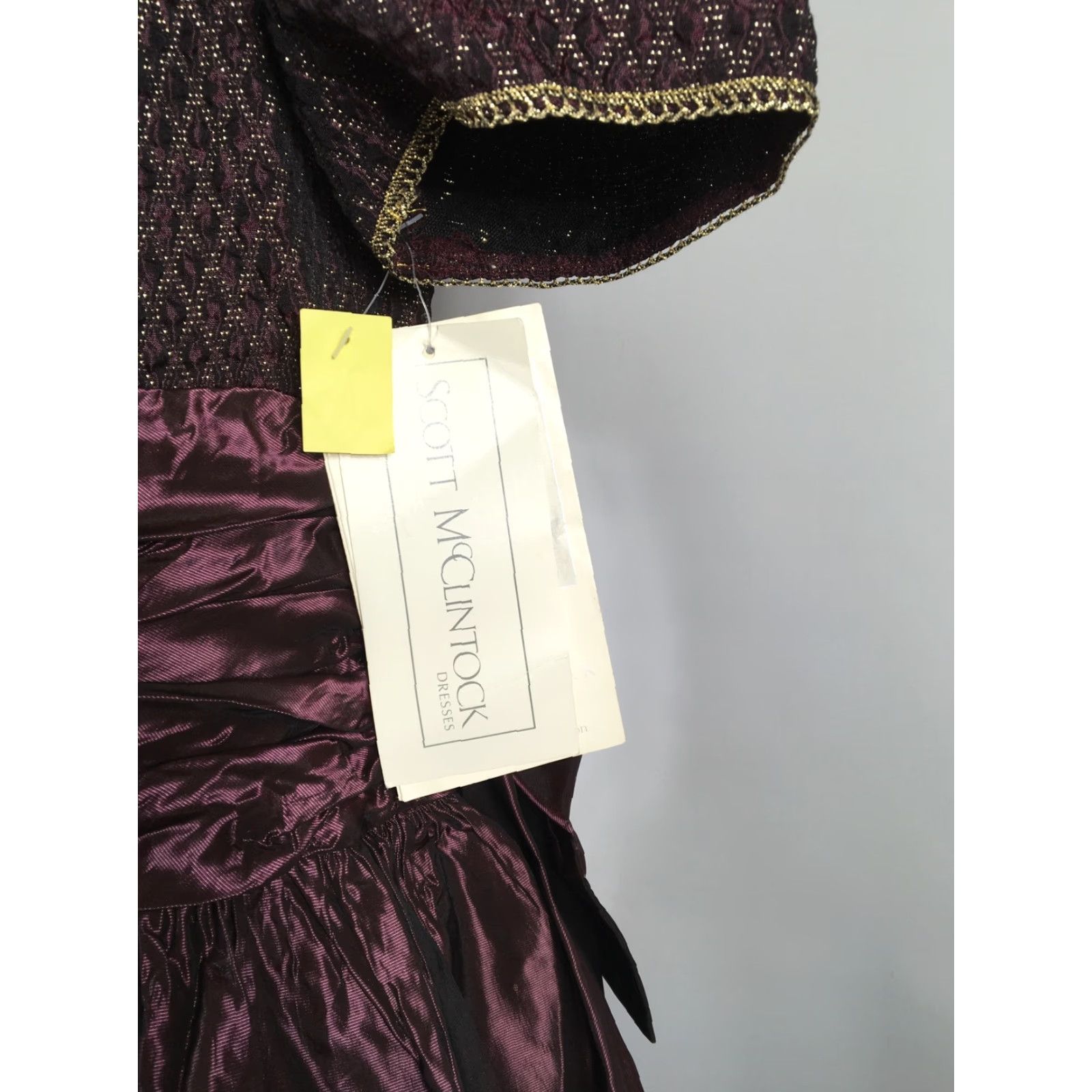 VINTAGE 90s Scott McClintock Purple Iridescent Puffy Sleeve