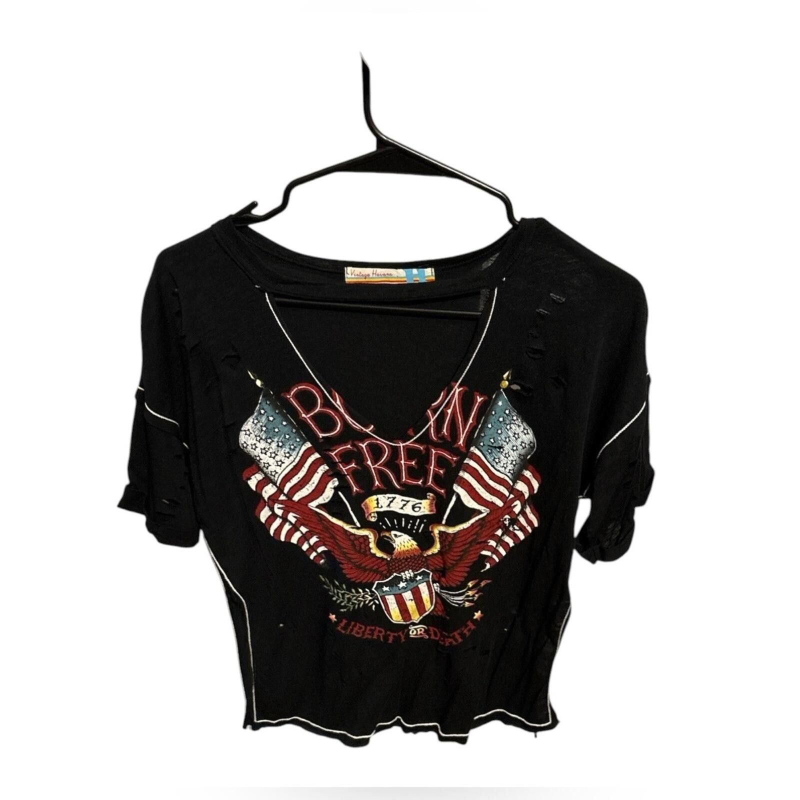Vintage Havana Vintage Havana Black Eagle & Flags Graphic Tee Size M / US 6-8 / IT 42-44 - 1 Thumbnail