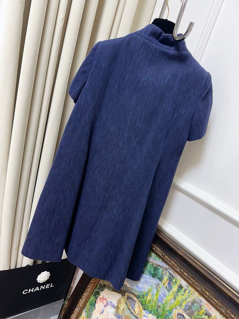 Chanel Chanel Dark blue short-sleeved dress Size XS / US 0-2 / IT 36-38 - 2 Thumbnail