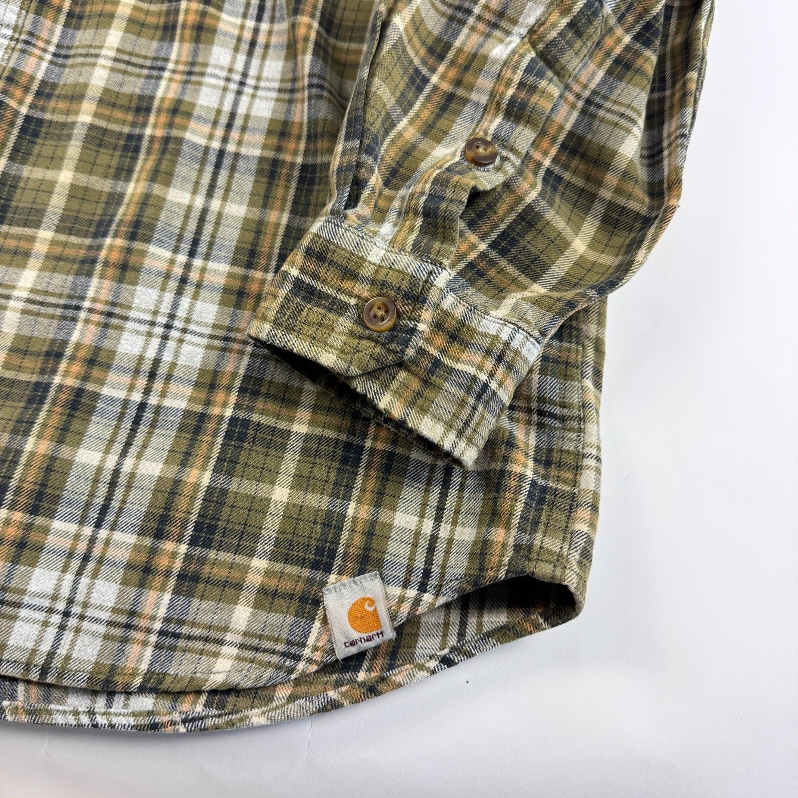 Carhartt Carhartt Plaid Flannel Shirt Distressed Workwear L Size US L / EU 52-54 / 3 - 8 Thumbnail