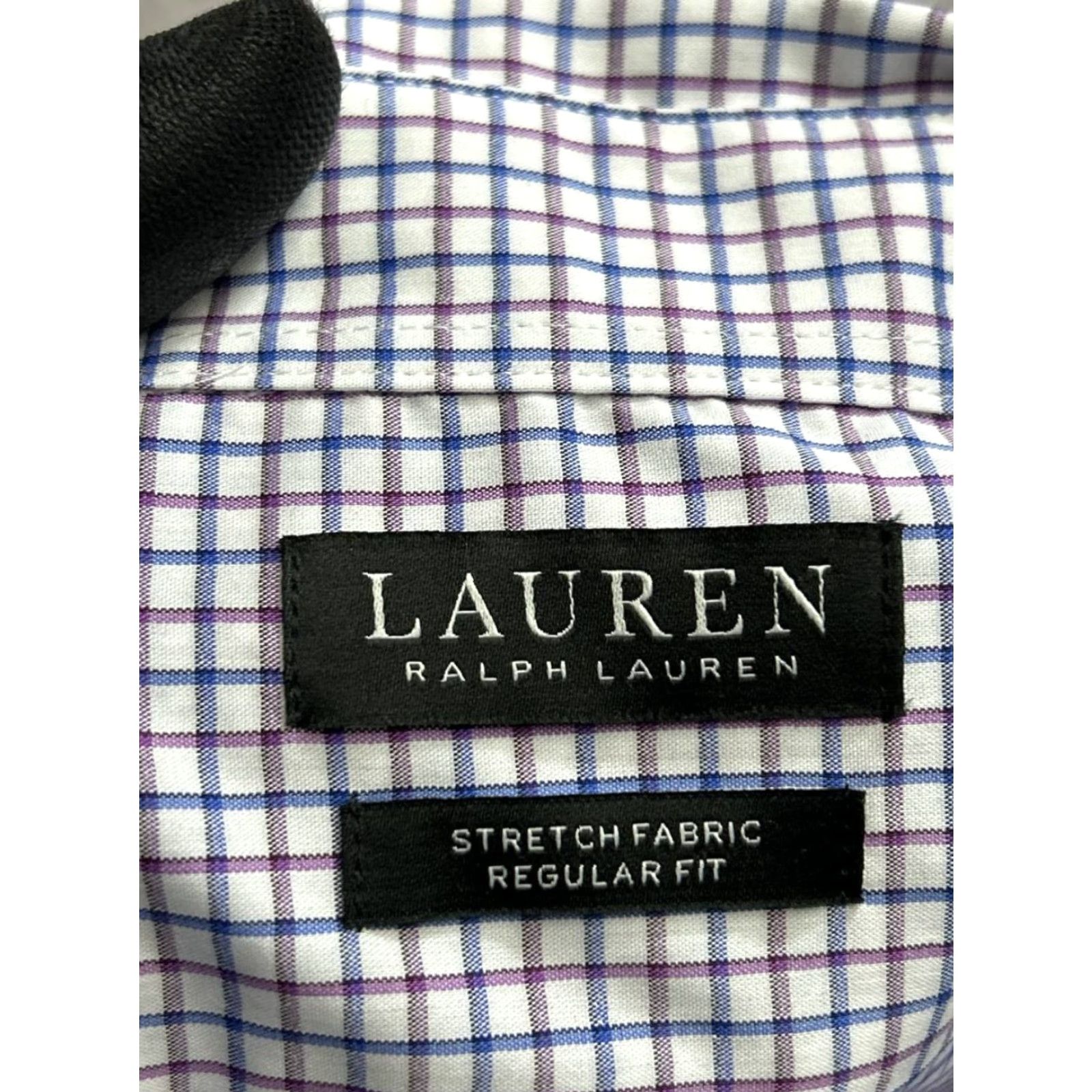 Ralph Lauren Lauren Ralph Lauren Dress Shirt Men 18 Purple Plaid Regular Fit Wrinkle Free New Size 48R - 4 Thumbnail