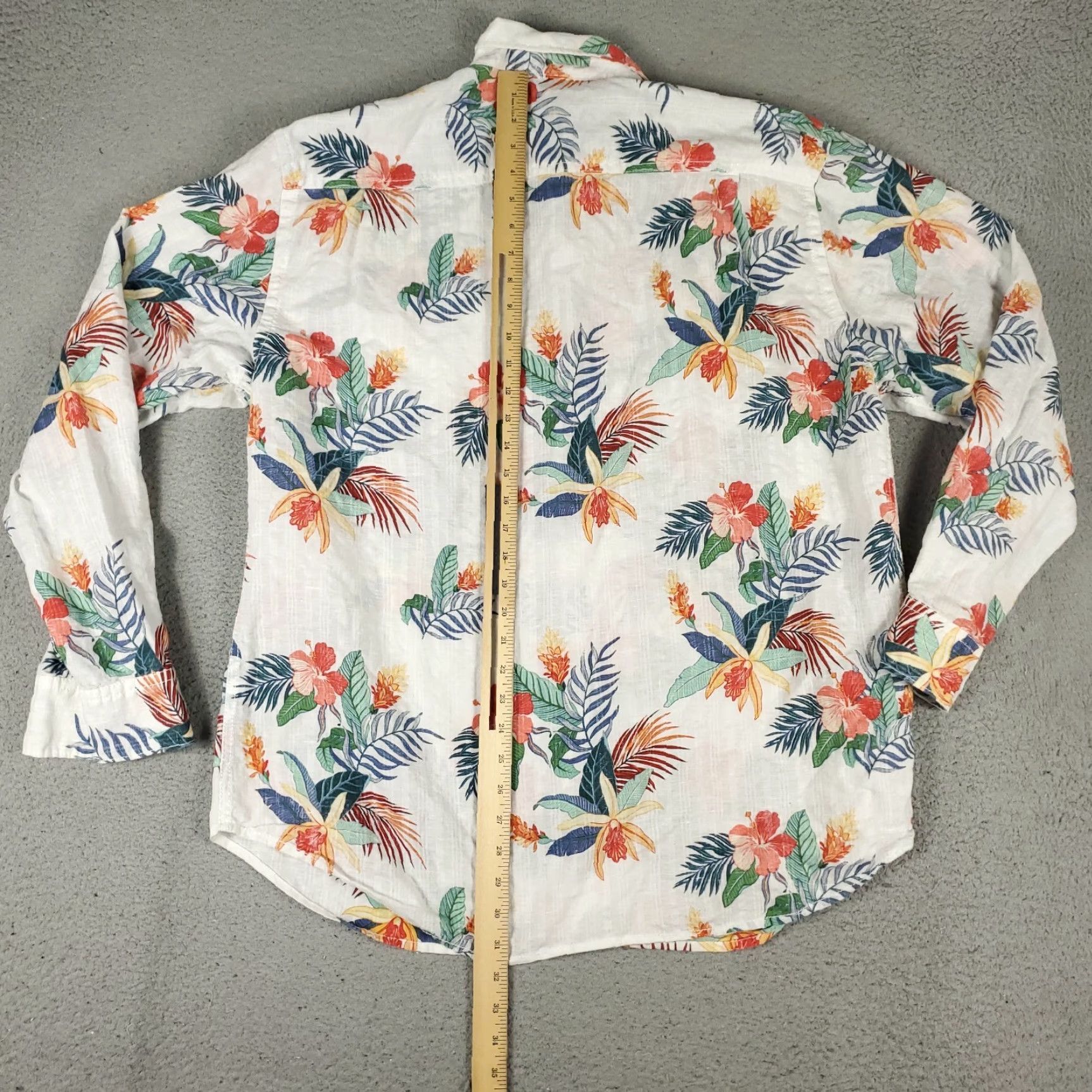 Tommy Bahama Tommy Bahama Shirt Mens XL White Floral Linen Cotton Button Up Long Sleeve Size US XL / EU 56 / 4 - 5 Thumbnail