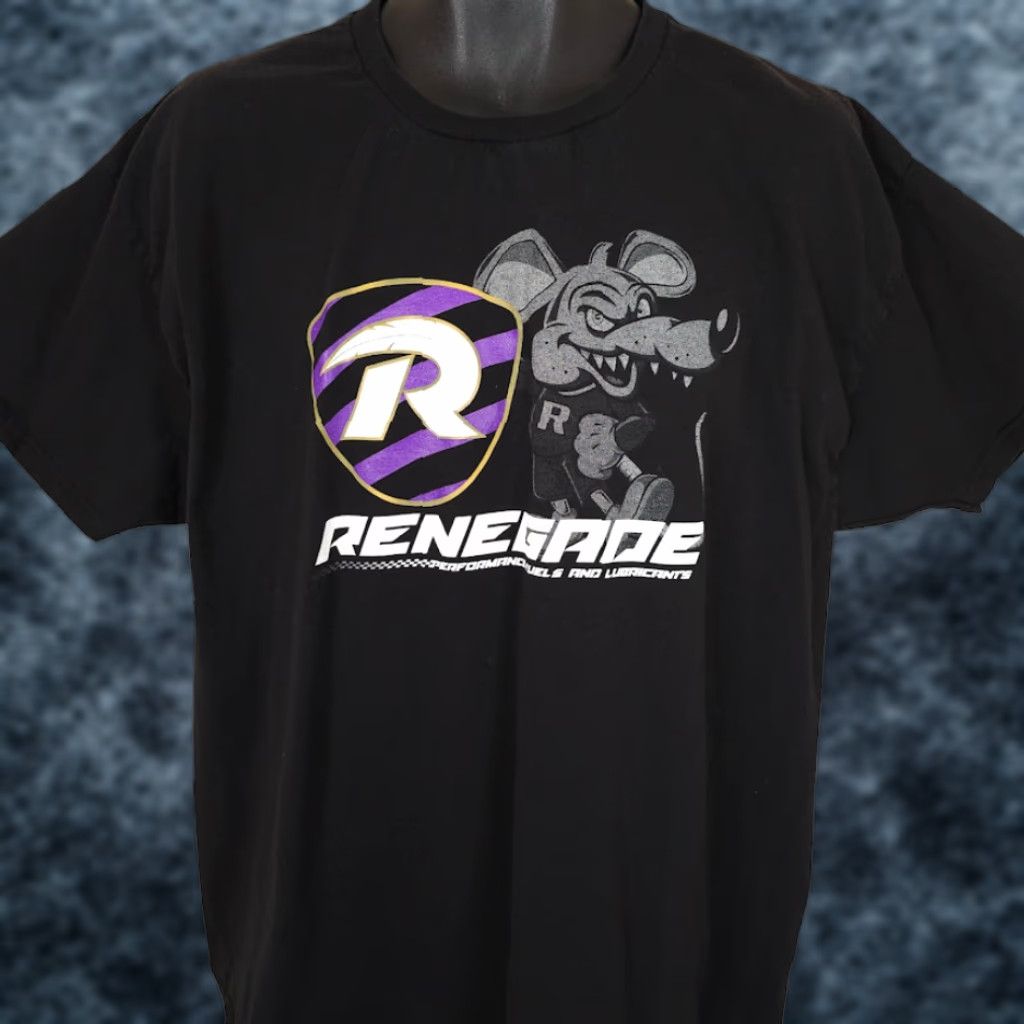Hanes Hanes Renegade Racing T Shirt Mens XL Black Crew Neck Short Sleeve Cotton Size US XL / EU 56 / 4 - 1 Thumbnail