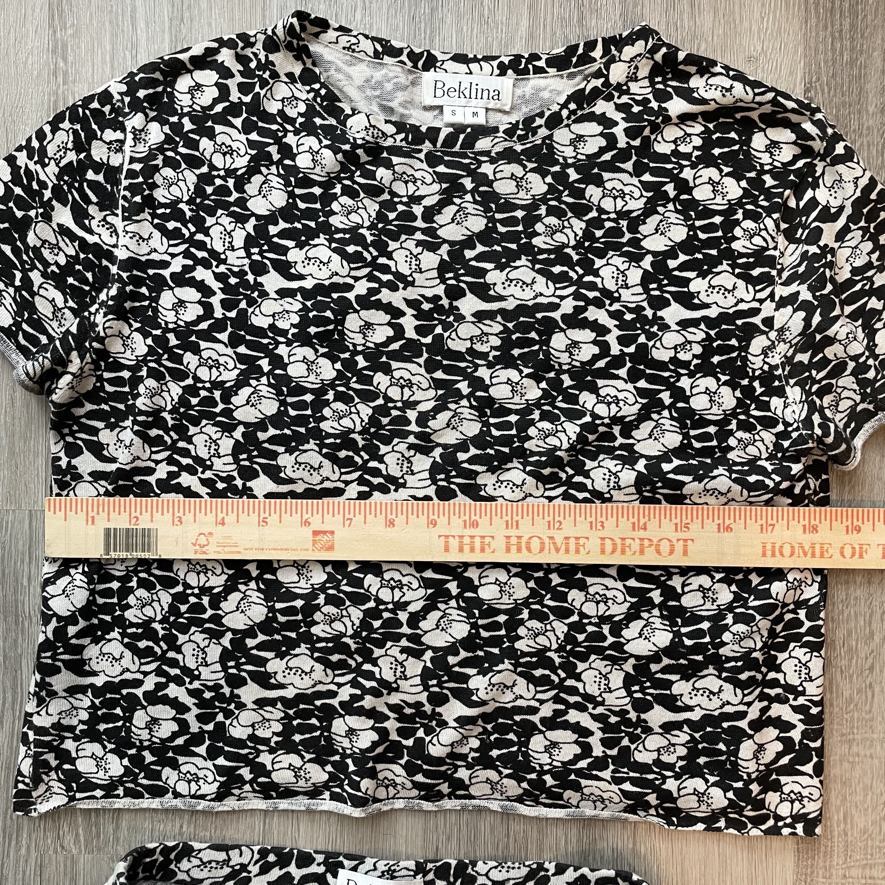 Beklina Beklina Floral Knit Crop Top and Skirt Set Black White S/M Size M / US 6-8 / IT 42-44 - 7 Thumbnail