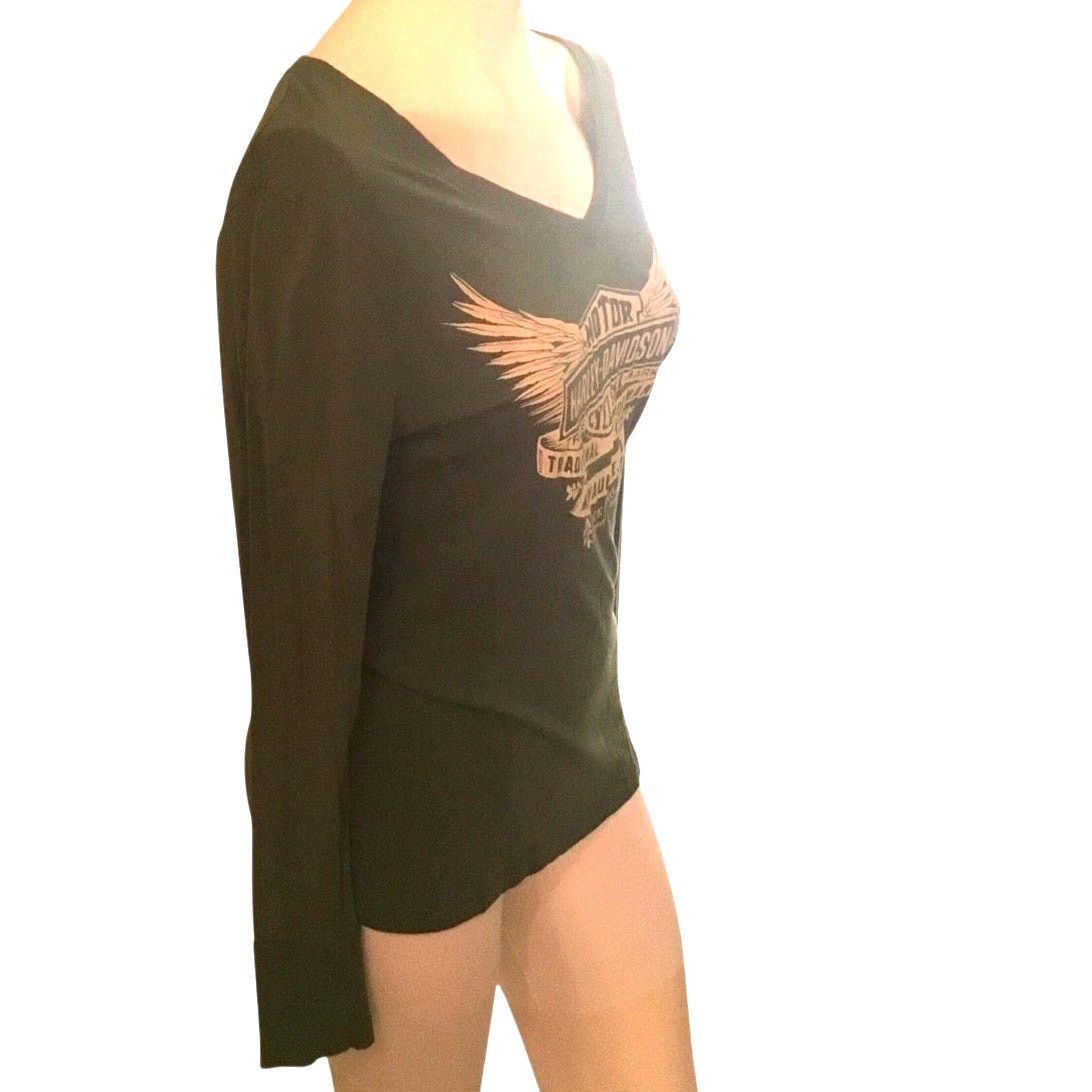 Harley Davidson Harley-Davidson Dover OH Women's V-Neck Long Sleeve Large Size L / US 10 / IT 46 - 8 Thumbnail