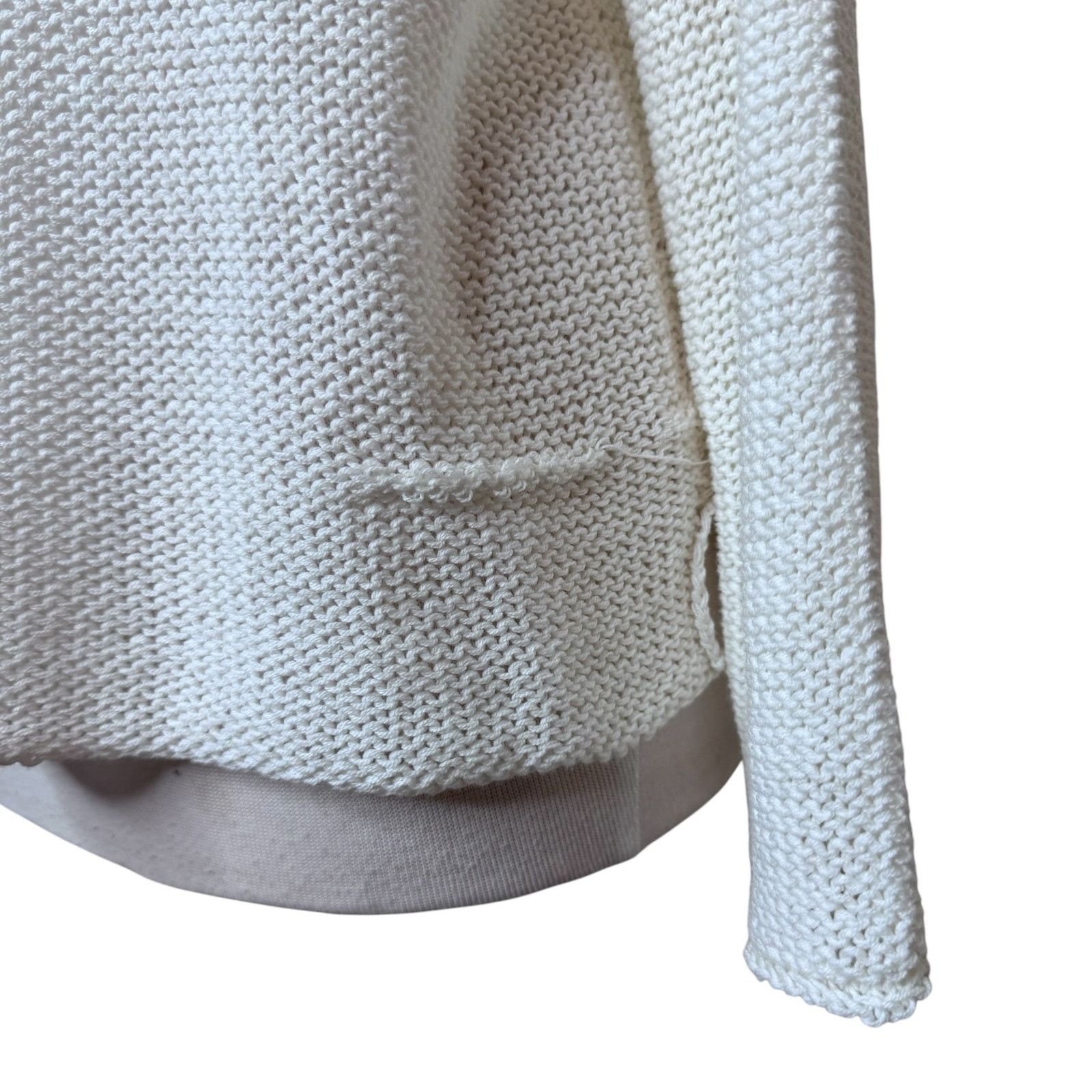Other WOODEN SHIPS Textured Knit Long Sleeve Sweater White S/M Size S / US 4 / IT 40 - 3 Thumbnail
