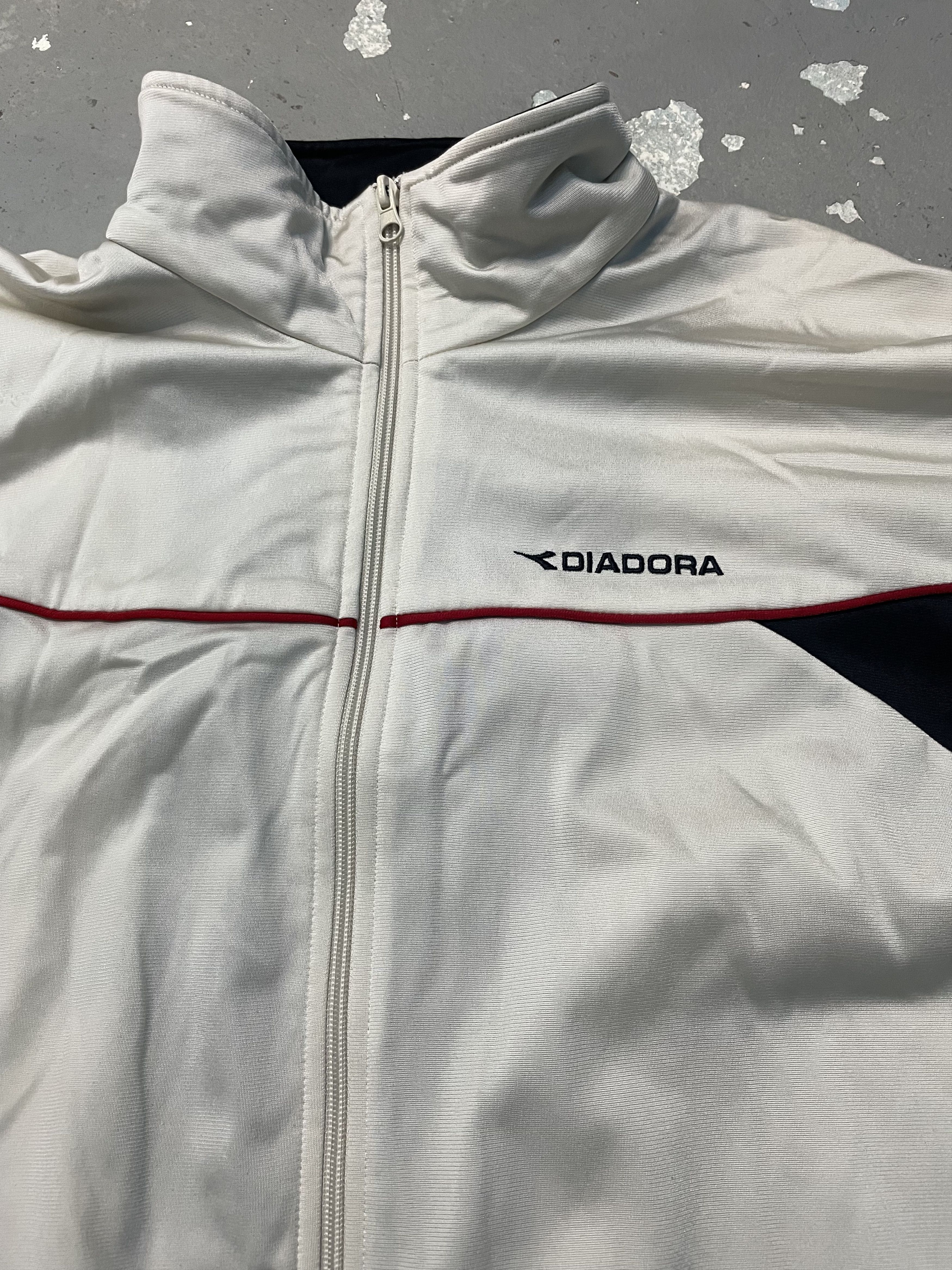 Diadora Vintage Diadora Track Jacket Beige Size US XL / EU 56 / 4 - 5 Thumbnail