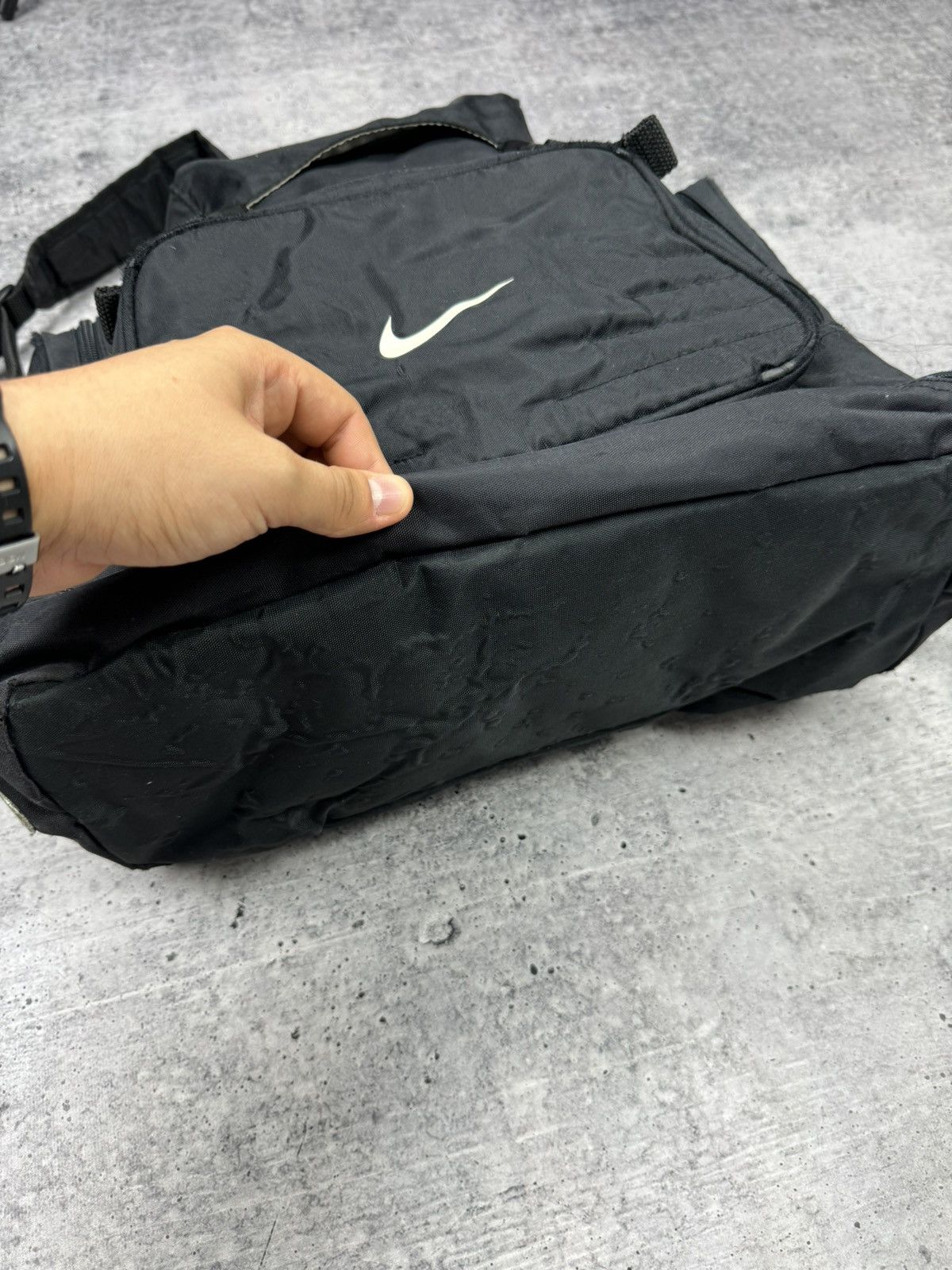 Nike × Vintage Vintage Nike 90’s Y2K Swoosh Logo Drill Archive Backpack Bag Size ONE SIZE - 4 Thumbnail