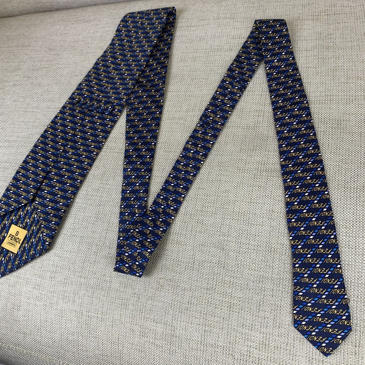 Fendi Fendi Full Print Silk Tie Caravatte Size ONE SIZE - 6 Thumbnail