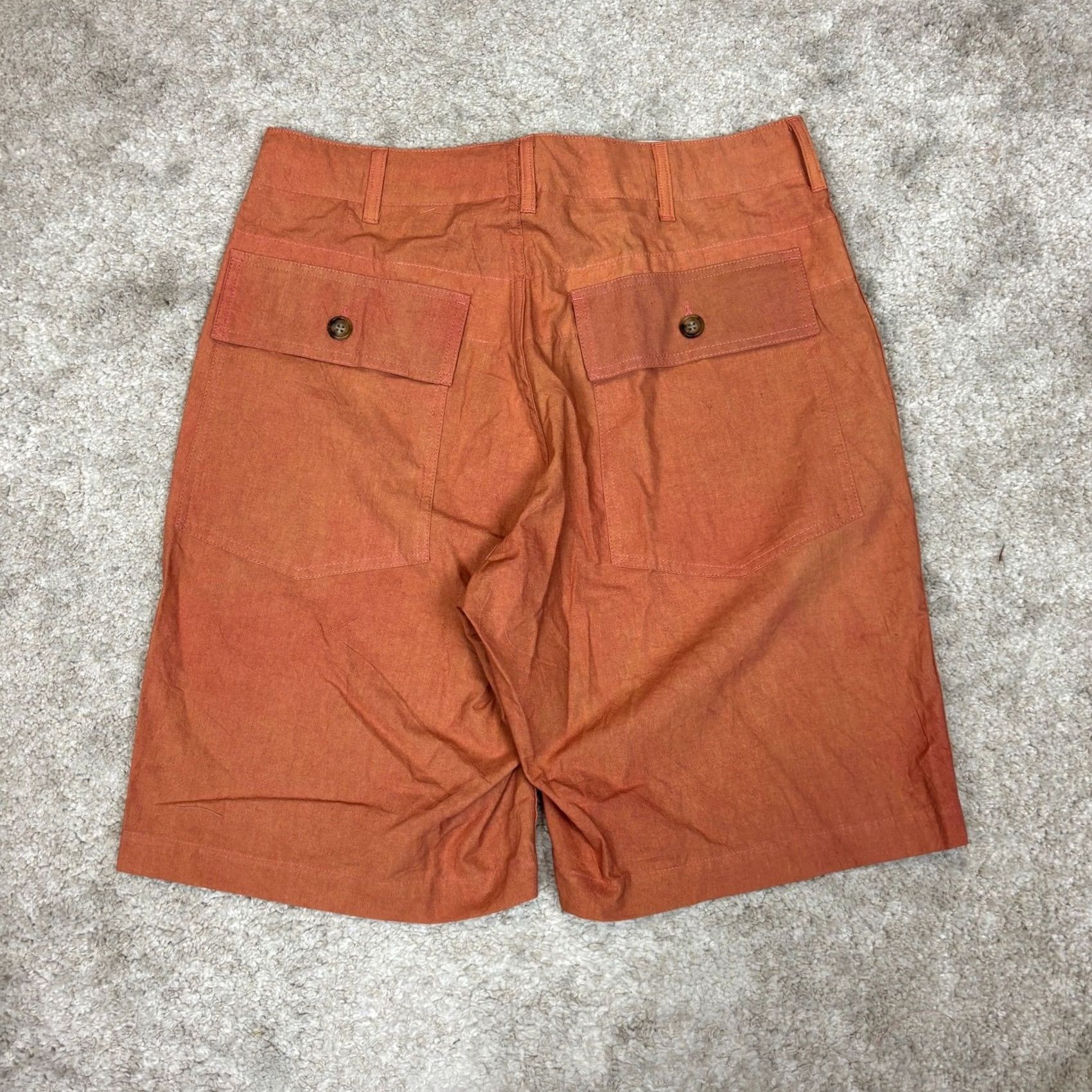 Engineered Garments Engineered Garments Fatigue Chino 9" Shorts Men's S Orange Minimalist Size US 29 - 3 Thumbnail