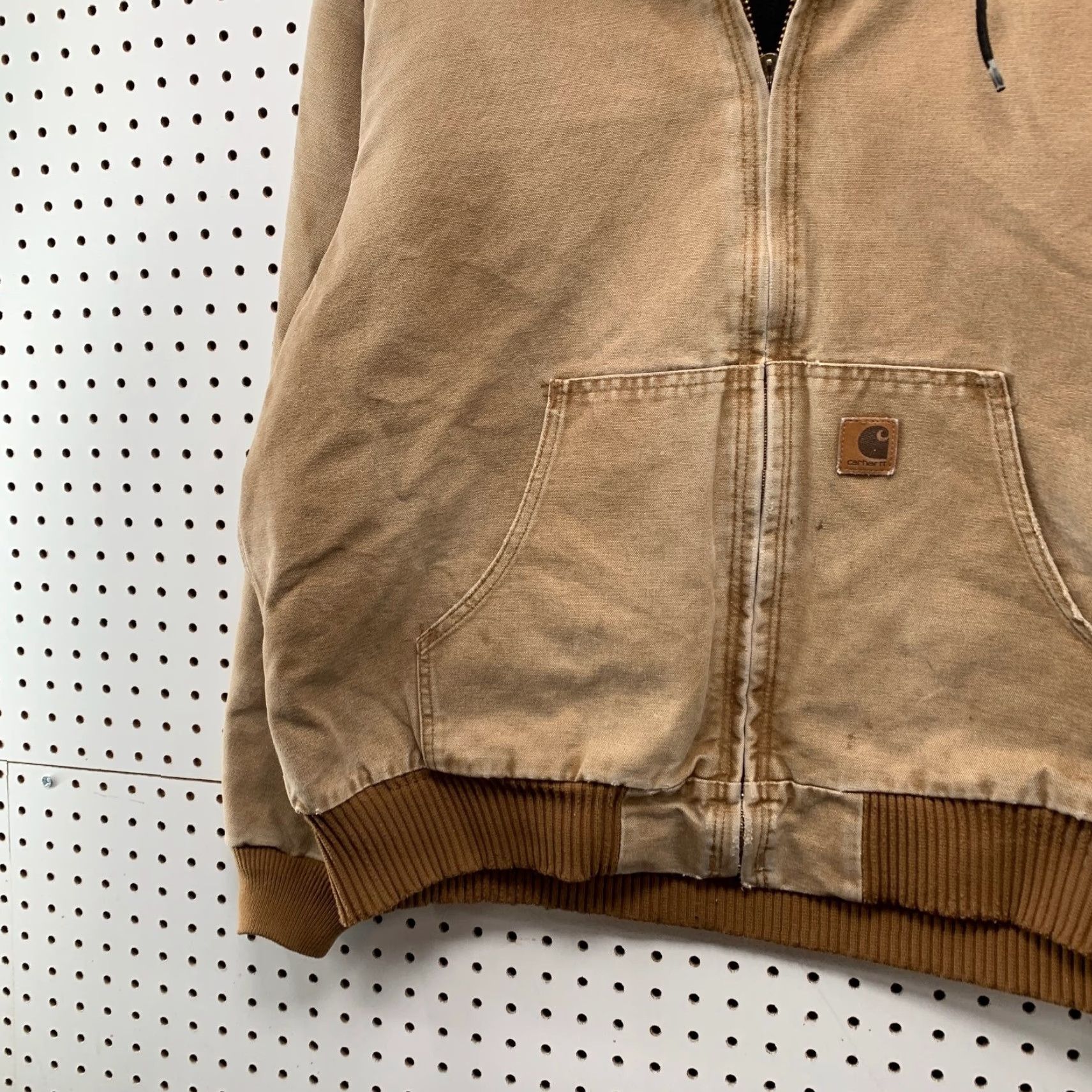 Carhartt VINTAGE Carhartt Jacket Mens XL Brown J130 Distressed Canvas Up Workwear Hooded Size US XL / EU 56 / 4 - 5 Thumbnail