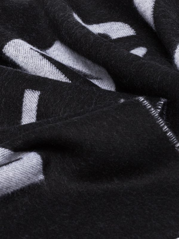 Balenciaga Balenciaga Jacquard Scarf Black Size ONE SIZE - 7 Thumbnail