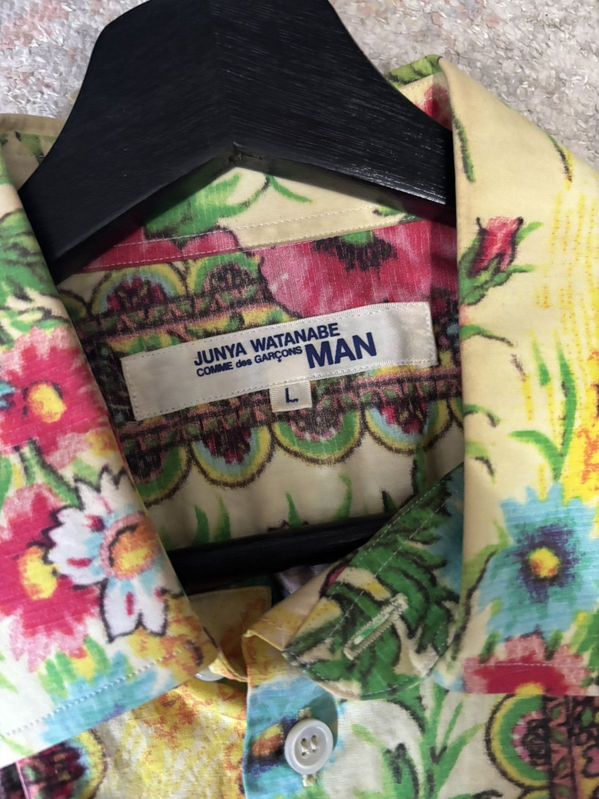 Junya Watanabe Junya Watanabe SS02 Poem Floral Button Up Peanut butter Size US L / EU 52-54 / 3 - 6 Thumbnail