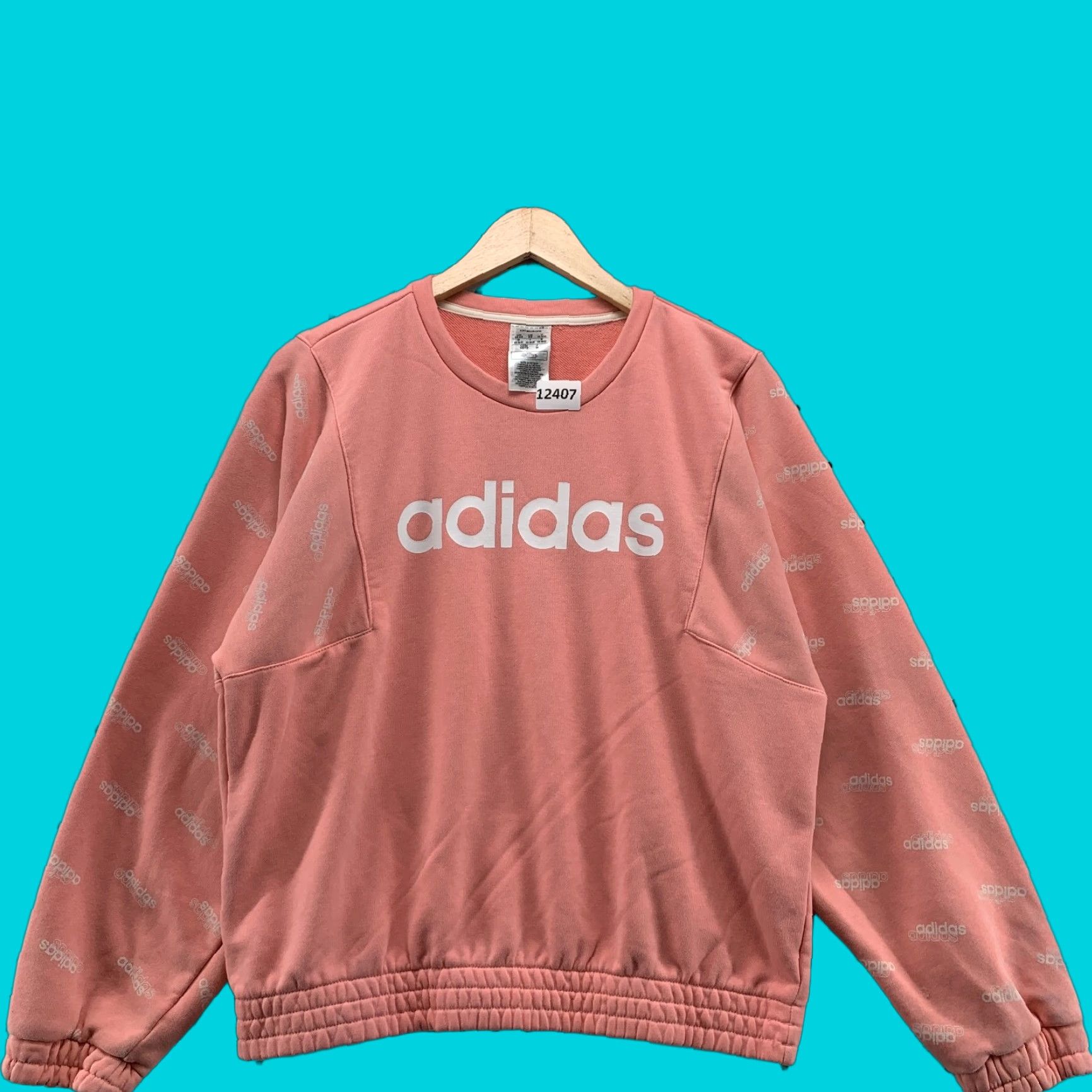 Adidas Adidas Sweater Womens Extra Small Oversized Pink Sweatshirt Graphic Long Sleeve Size XS / US 0-2 / IT 36-38 - 1 Thumbnail