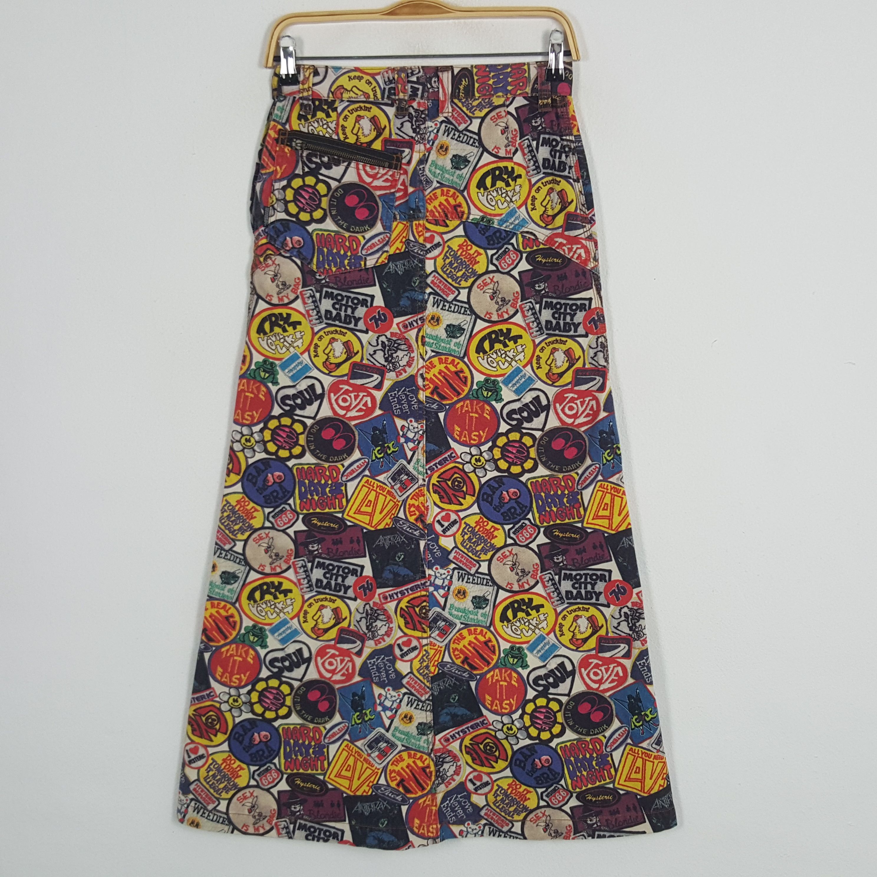 Hysteric Glamour × Japanese Brand Vintage Hysteric Glamour Fullprinted Patch Design Skirts Size 26" / US 2 / IT 38 - 4 Thumbnail