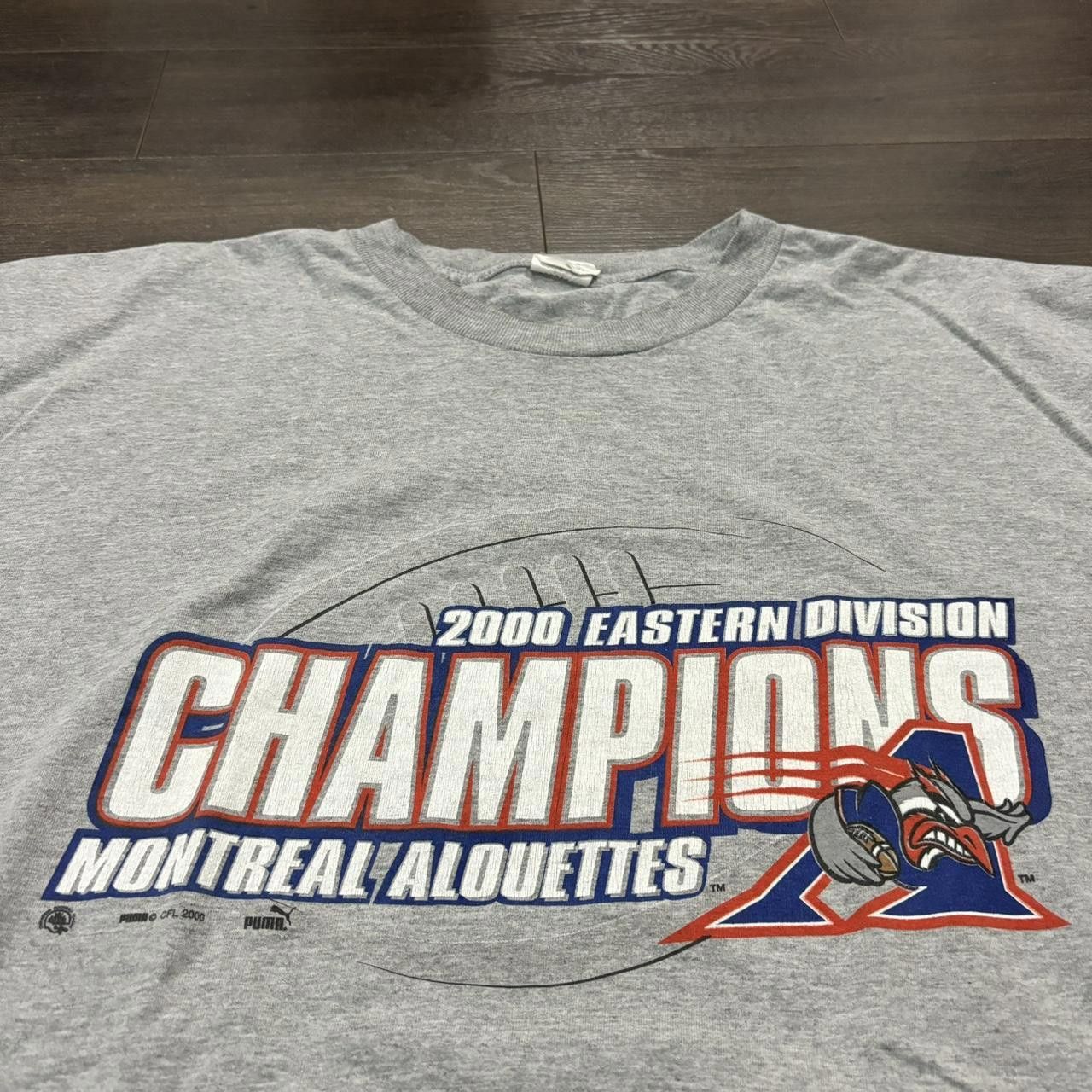 Designer Vintage Montreal Alouettes Champions Puma T Shirt 00s XL Size US XL / EU 56 / 4 - 1 Thumbnail