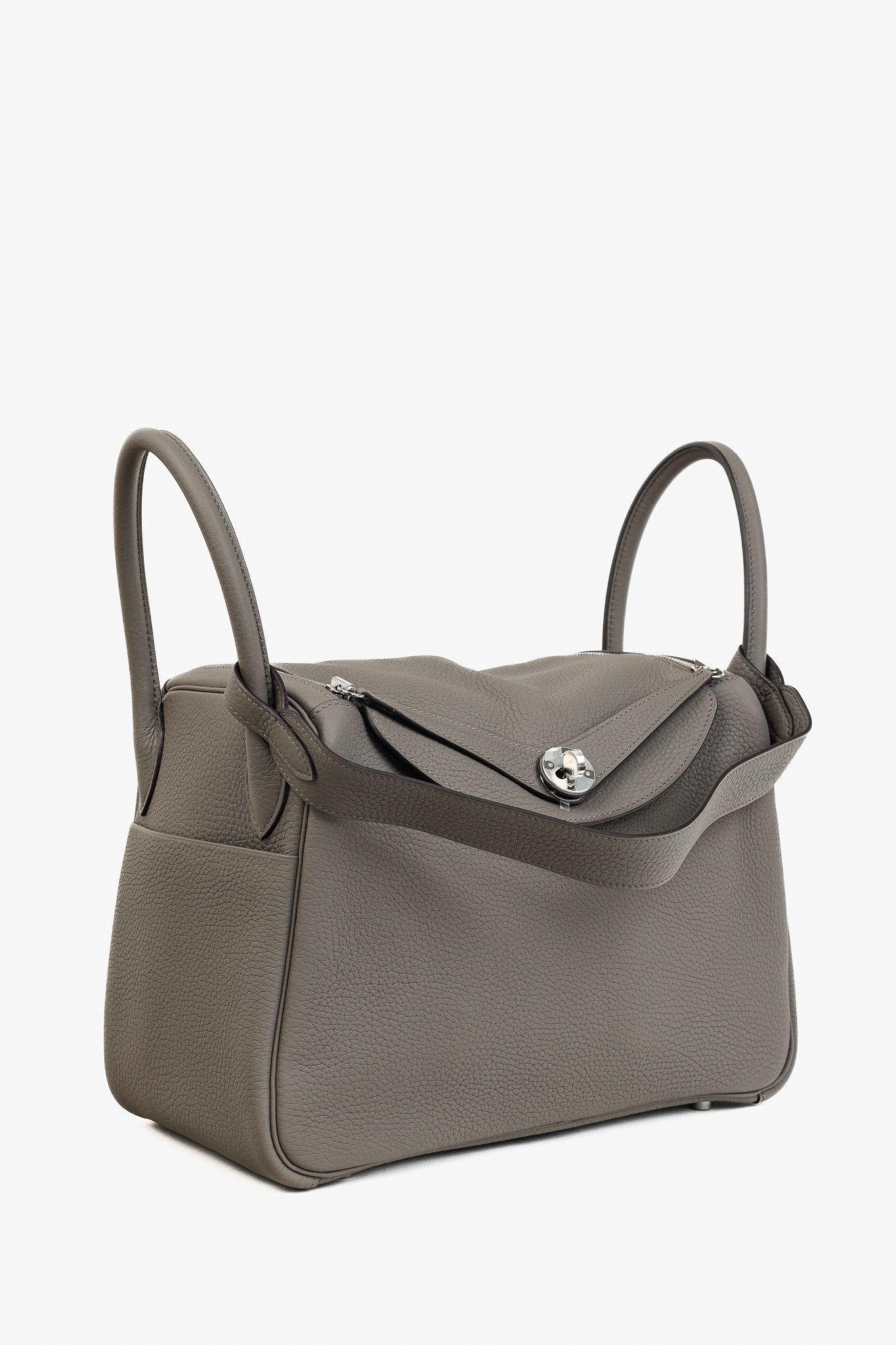 Hermes Hermes Lindy 30 Gris Etain Taurillon PHW Shoulder Bag Size ONE SIZE - 2 Thumbnail