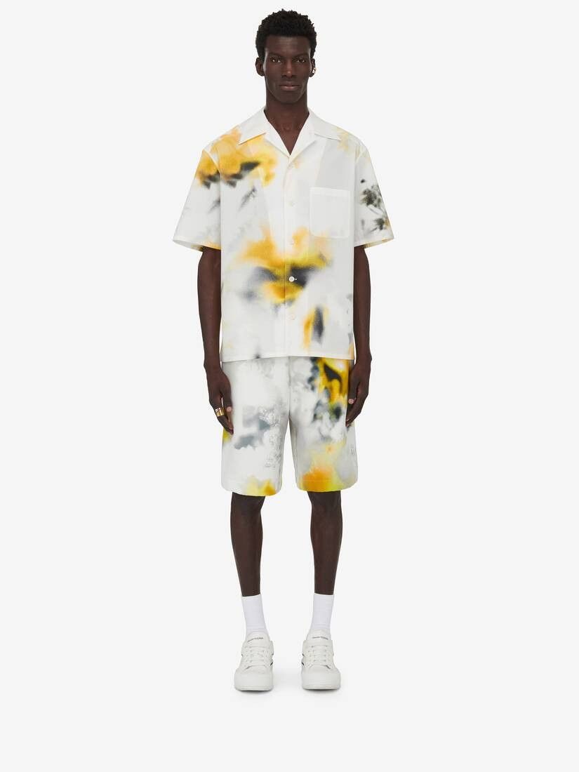 Alexander McQueen o1w1db10725 Obscured Flower Shorts in Multicolor Size US 34 / EU 50 - 2 Thumbnail
