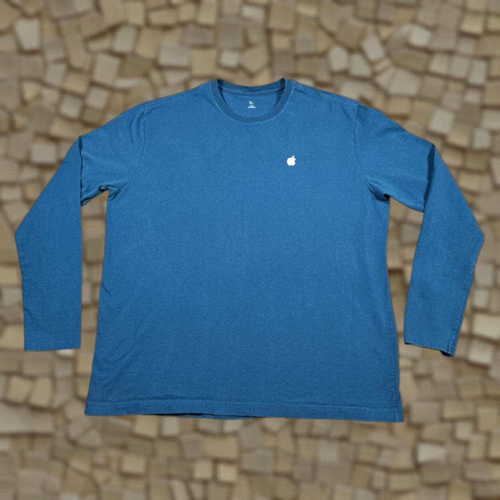 Apple Apple Store Shirt Adult XL Blue T-Shirt Crew Neck Long Sleeve Logo Cotton Men Size US XL / EU 56 / 4 - 1 Thumbnail