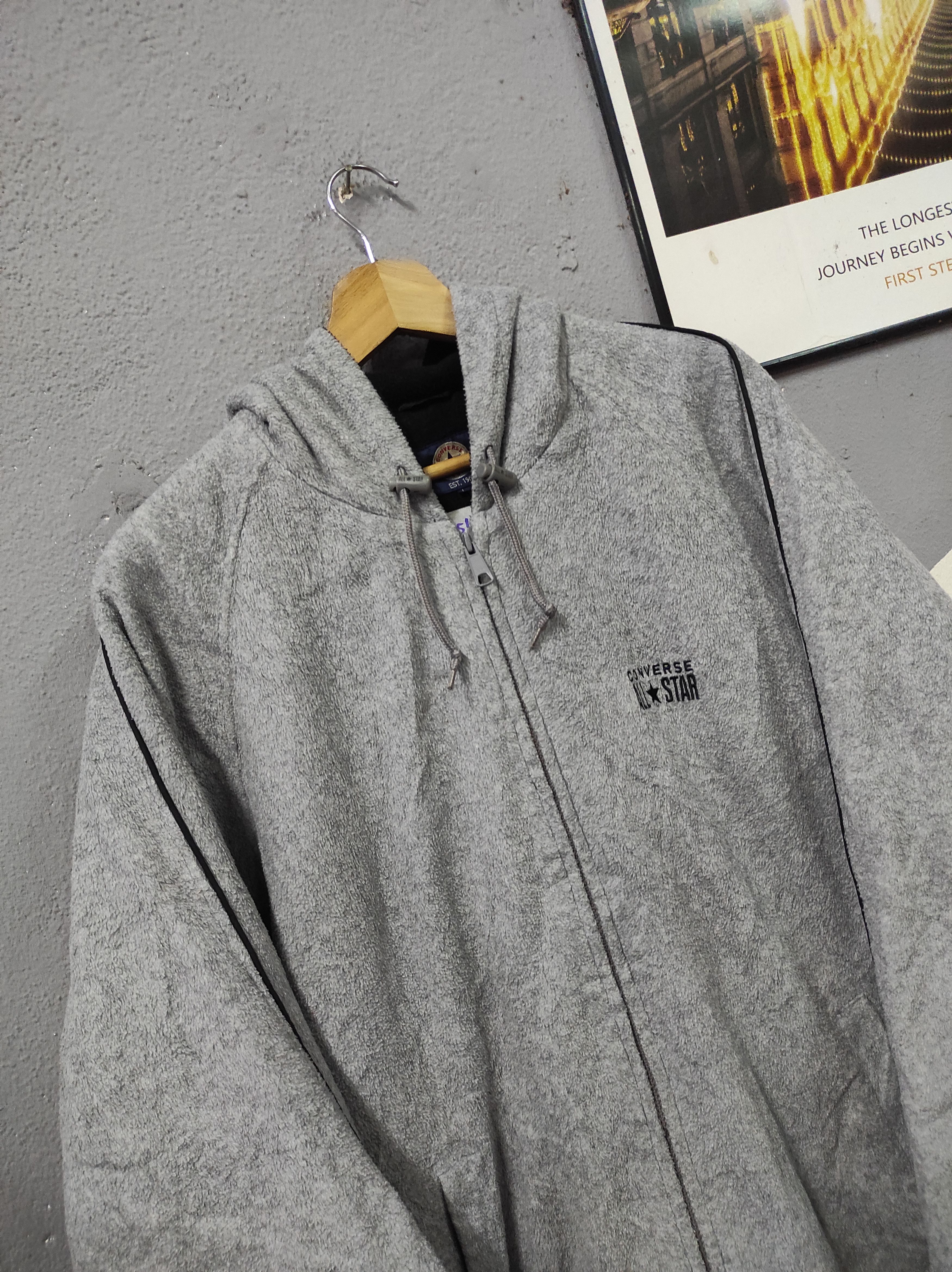 Converse × Vintage DISTRESSED CONVERSE ALL STAR VTG JACKET HOODED Size US L / EU 52-54 / 3 - 2 Thumbnail