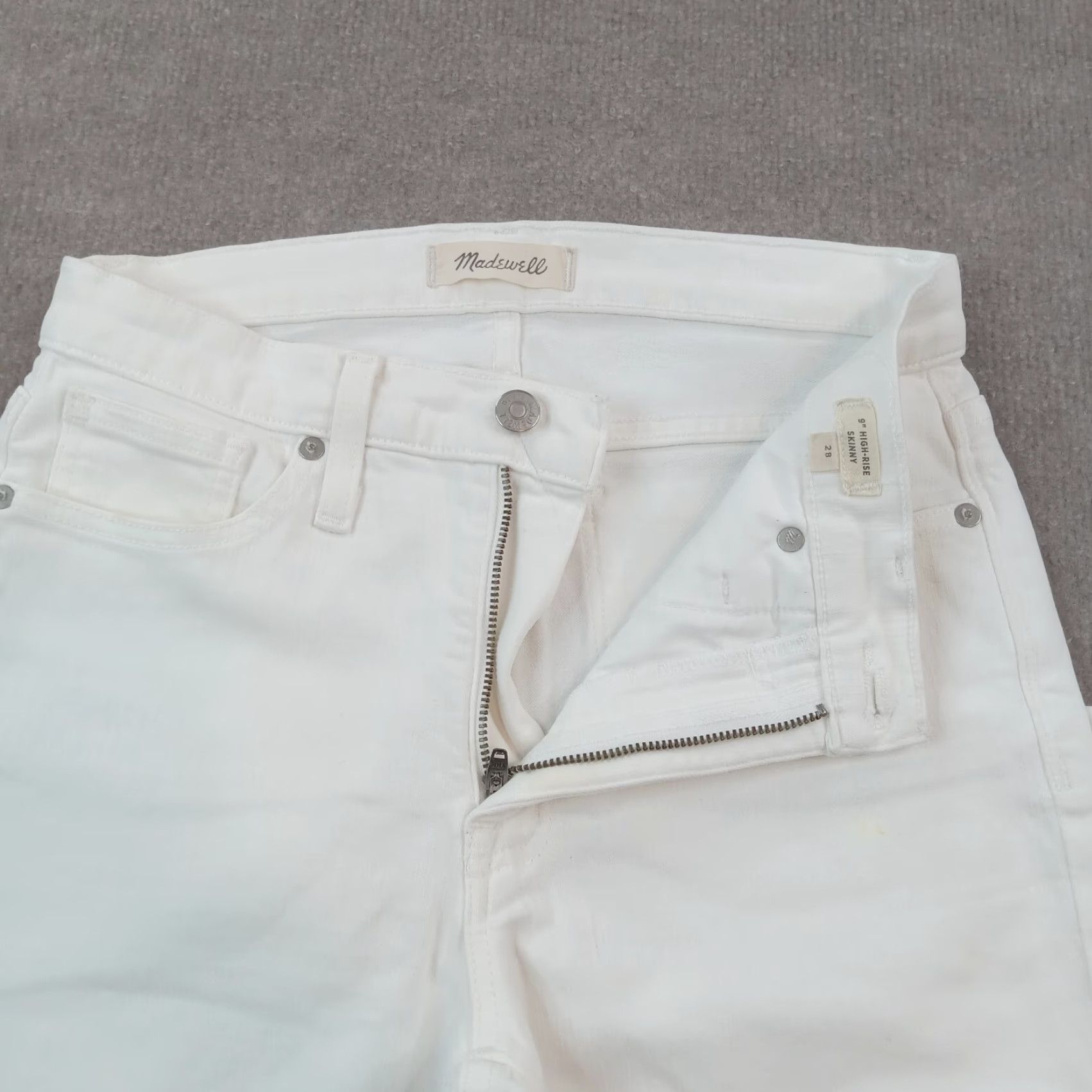 Madewell Madewell Womens Jeans 28 White 9 High Rise Skinny Casual Comfort Size 28" / US 6 / IT 42 - 7 Thumbnail