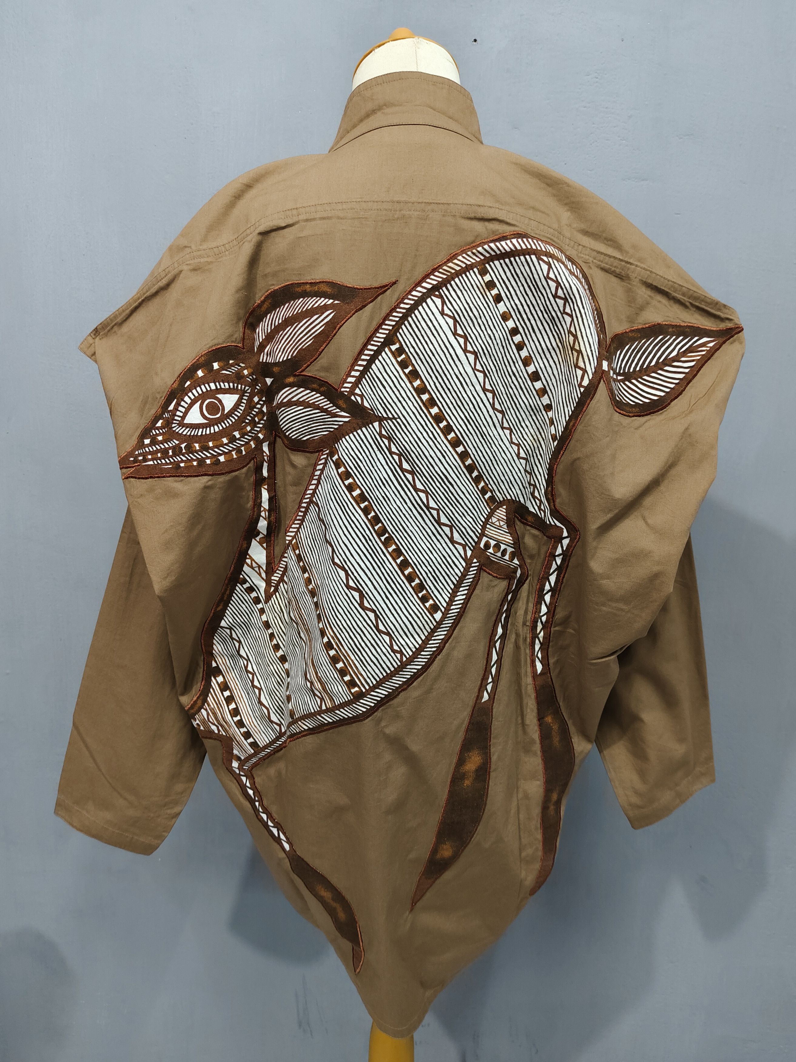 Kansai Yamamoto ARCHIVE📕80s Kansai Ethnic Totemic Mouse Deer Art Shirt Size US M / EU 48-50 / 2 - 4 Thumbnail