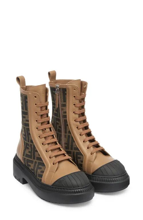 Fendi o1w1db10725 8T8353 Domino Boots in Tabacco Nero/Sand Size US 7 / IT 37 - 2 Thumbnail