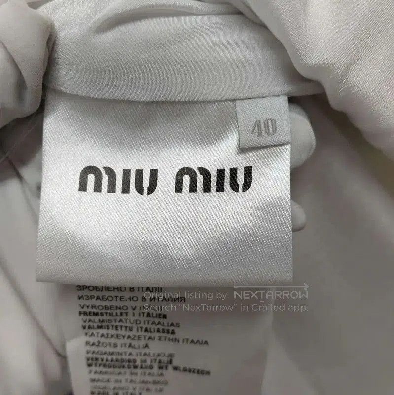 Miu Miu Miu Miu Women's White Spring Jacket with Detail . Size L / US 10 / IT 46 - 5 Thumbnail