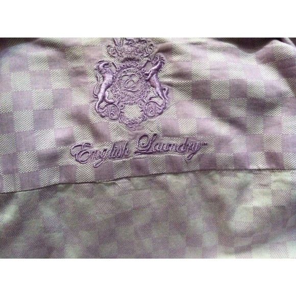 English Laundry ENGLISH LAUNDRY MENS LAVENDER COTTON CASUAL SHIRT 16.5/34-35 Size US L / EU 52-54 / 3 - 4 Thumbnail