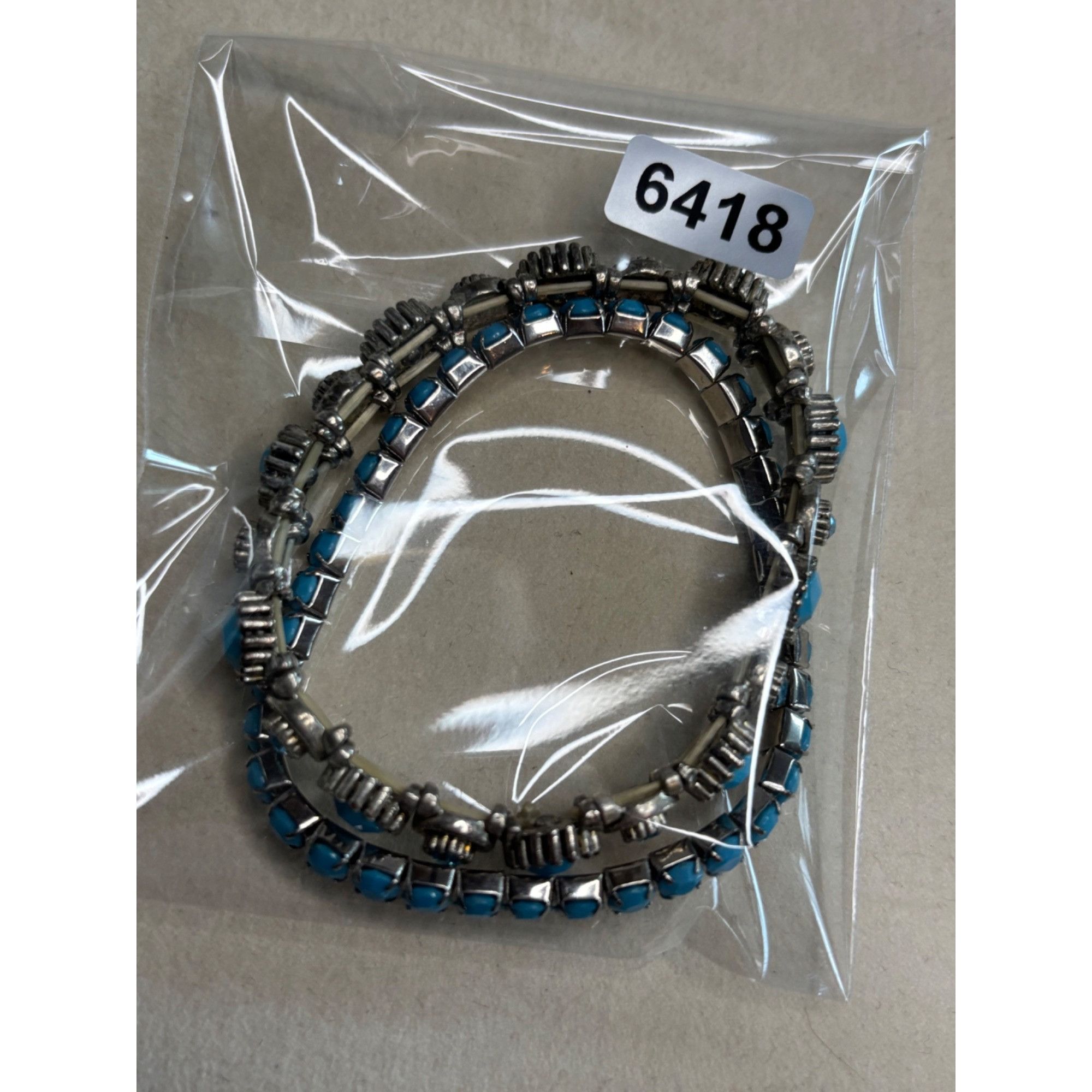 Other Turquoise & Silver-Tone Stretch Bracelets Set Of 2 Size ONE SIZE - 3 Thumbnail