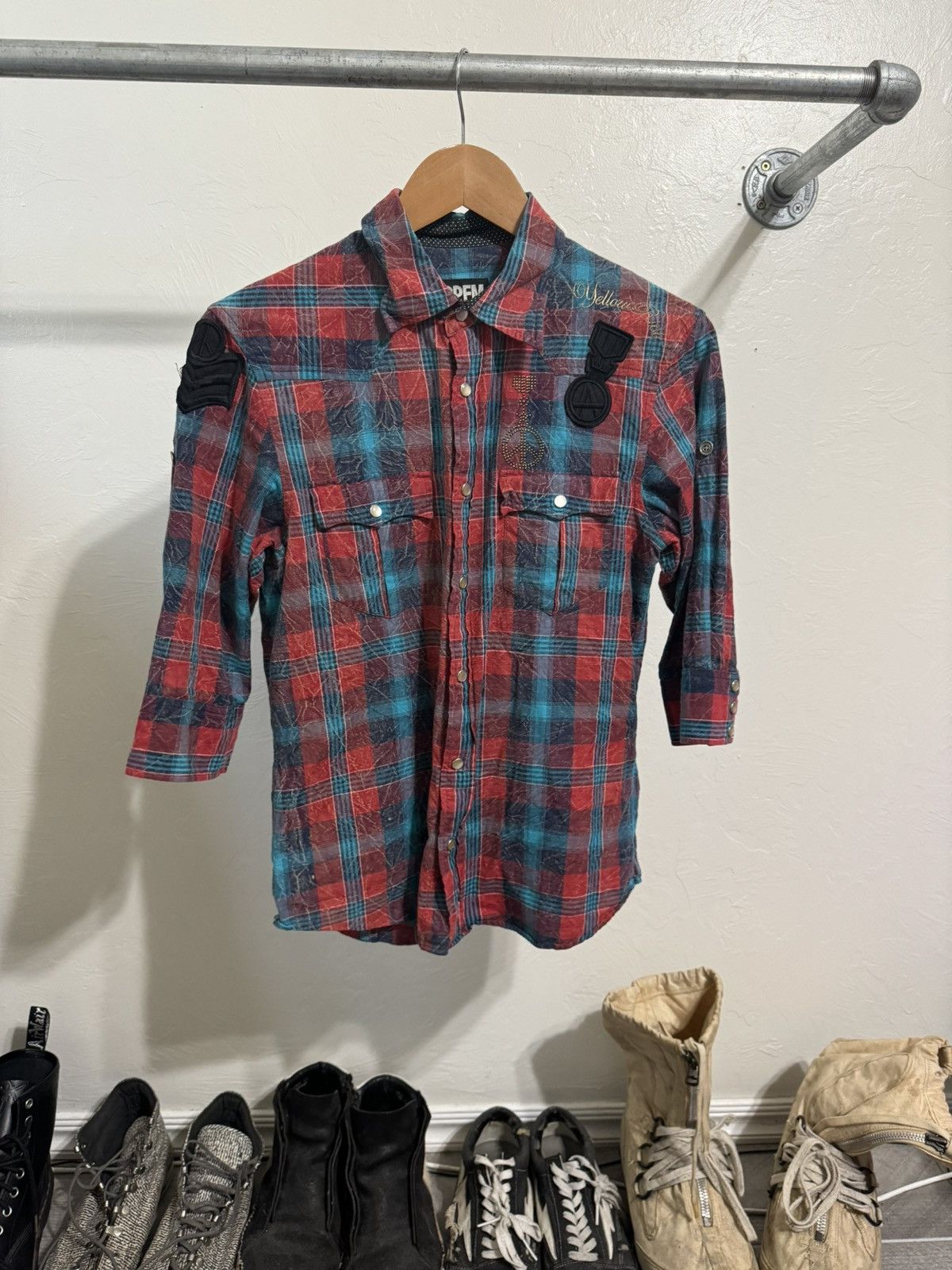 PPFM PPFM flannel checkered pearl snap button shirt Size US M / EU 48-50 / 2 - 1 Thumbnail