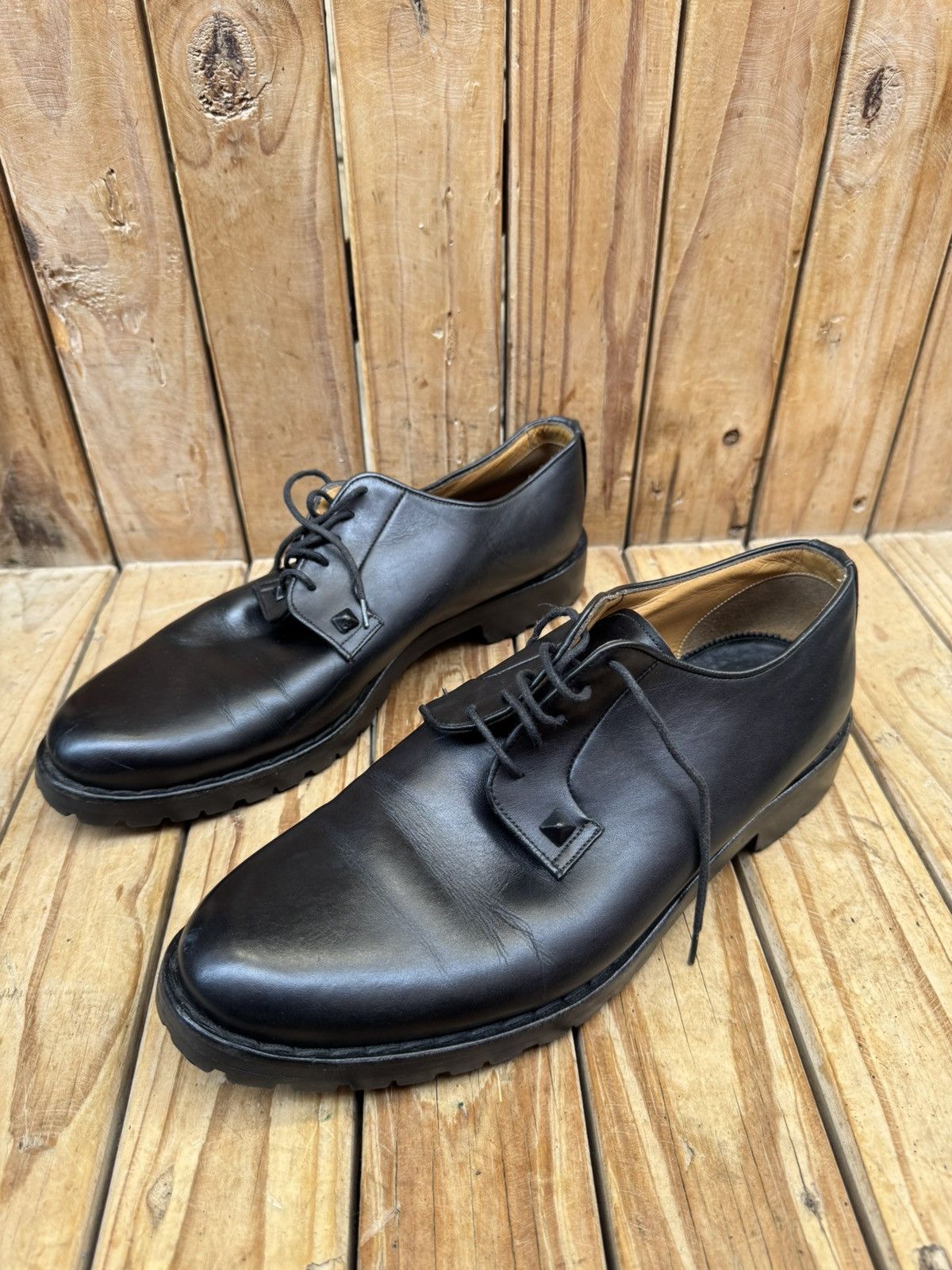 Valentino valentino garavani black leather derby dress Shoes EUR 43 Size US 10 / EU 43 - 22 Thumbnail
