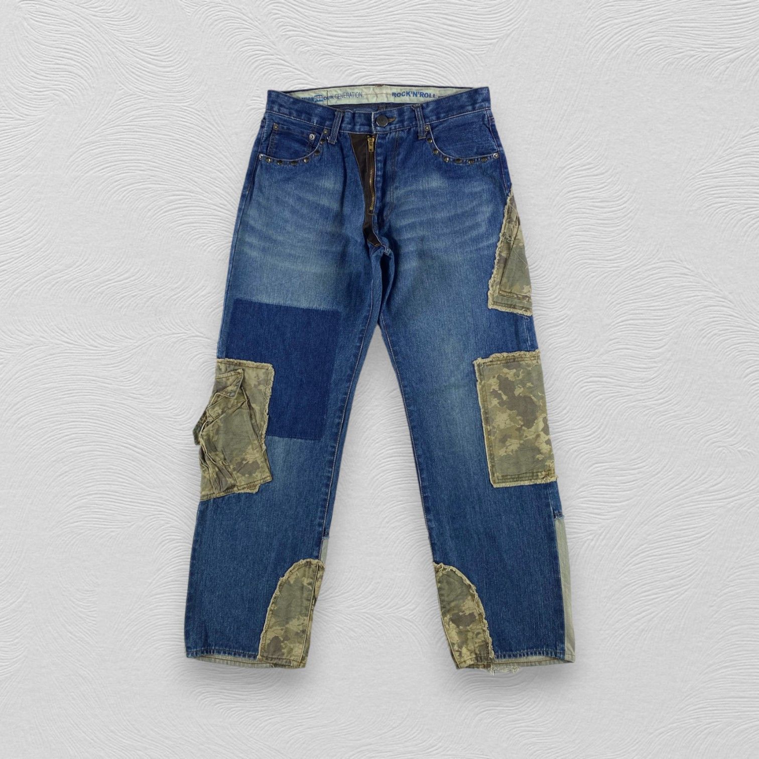 Japanese Brand × PPFM PPFM Jeans Multi Pocket Camo Cargo Denim KJ3194 Size US 32 / EU 48 - 1 Thumbnail