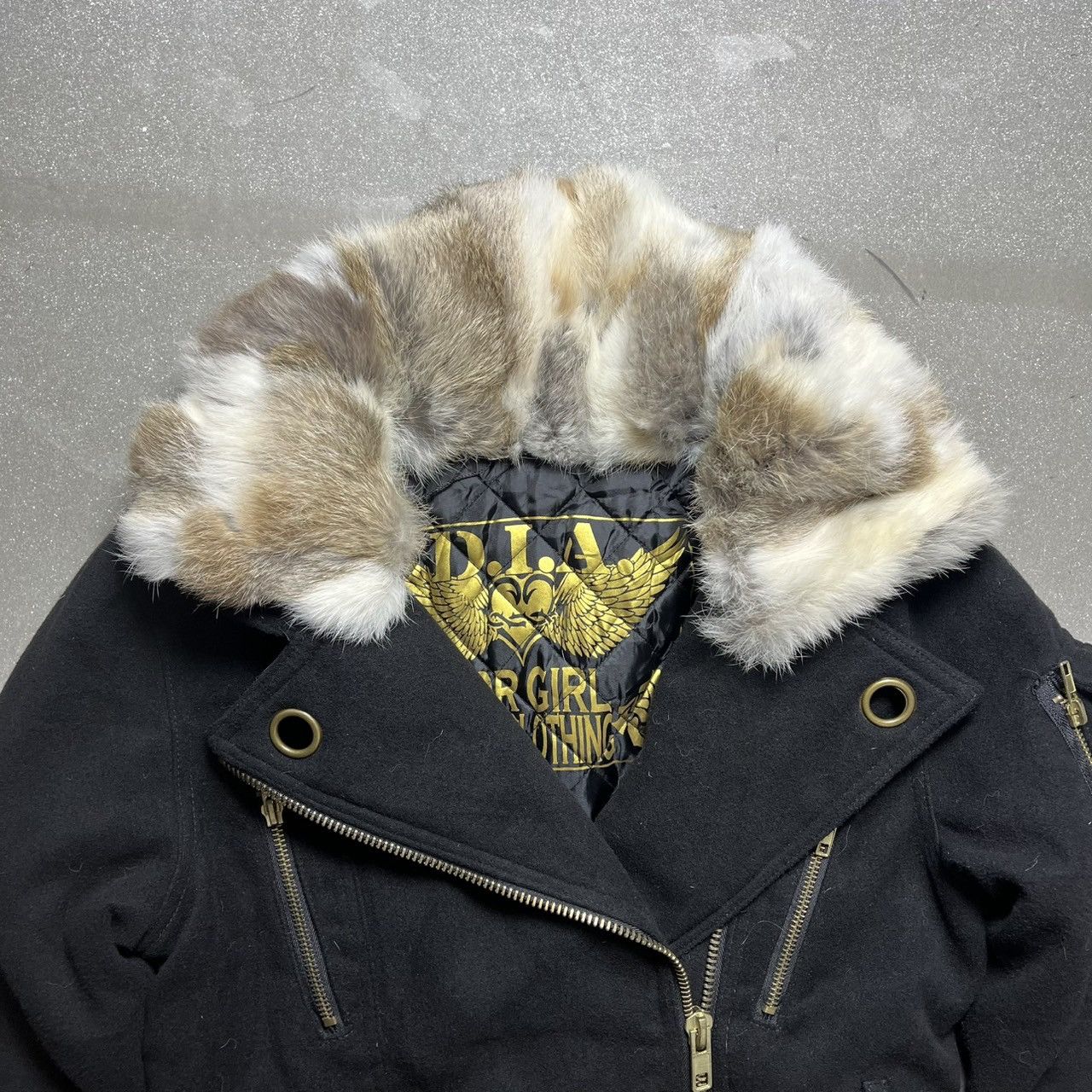 If Six Was Nine × Japanese Brand × Le Grande Bleu (L.G.B.) Black Faux Fur Trimmed Jacket Size S / US 4 / IT 40 - 3 Thumbnail