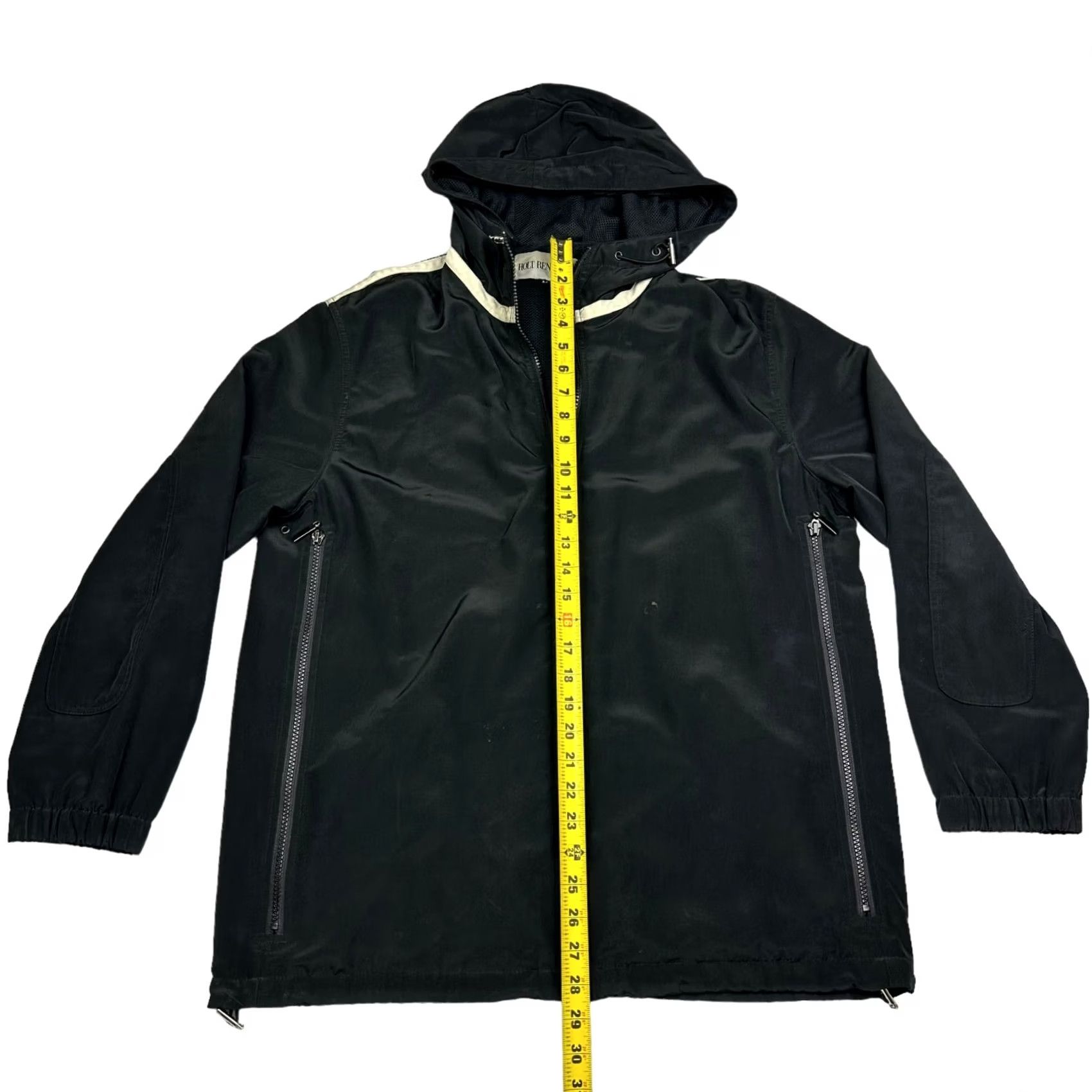 Holt Renfrew VINTAGE Holt Renfrew Men Jacket Windbreaker Hooded Full Zip Nylon Black Medium Size US M / EU 48-50 / 2 - 6 Thumbnail