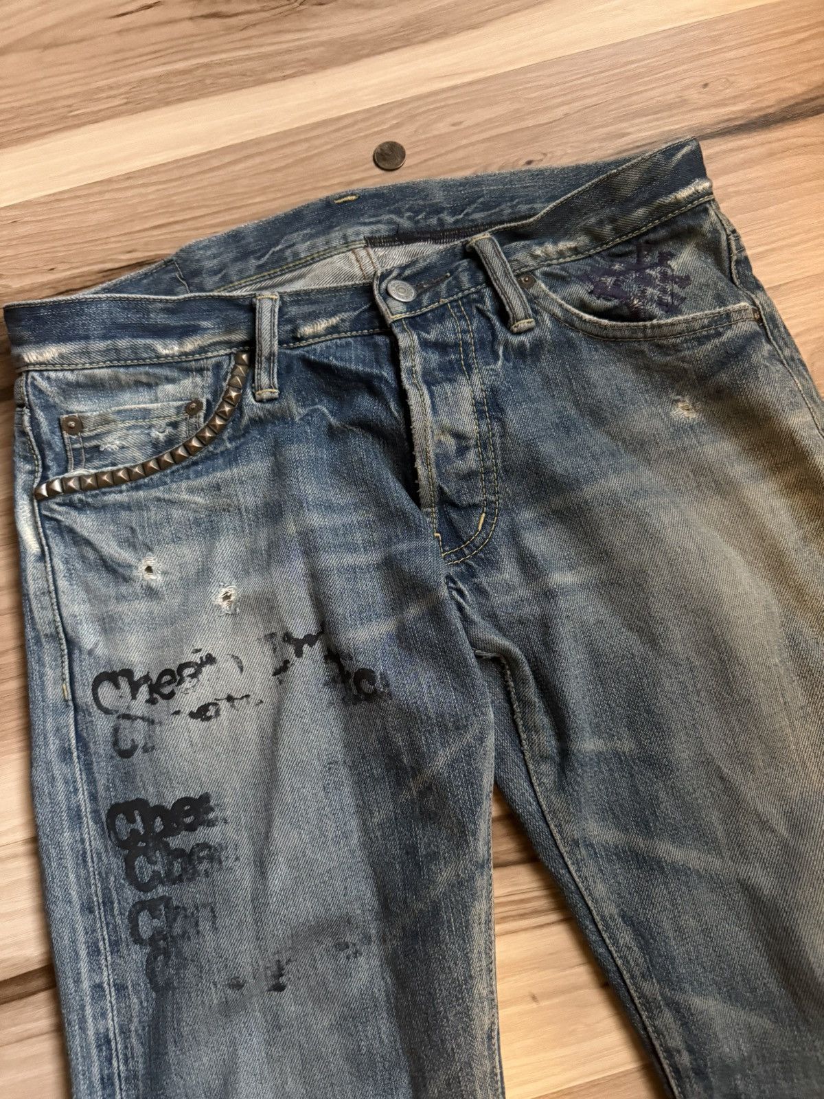 Hysteric Glamour Hysteric Glamour Cheap Trick Typewriter Flared Denim Size US 28 / EU 44 - 2 Thumbnail