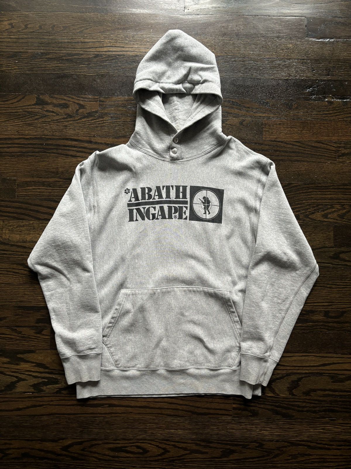 Bape × Vintage Bape x Public Enemy Pullover Gray Hoodie (2003