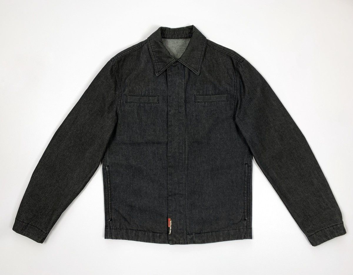 Designer × Moschino × Vintage Moschino Jeans Denim Jacket Zip Lampo Size L Silver Size L / US 10 / IT 46 - 1 Thumbnail