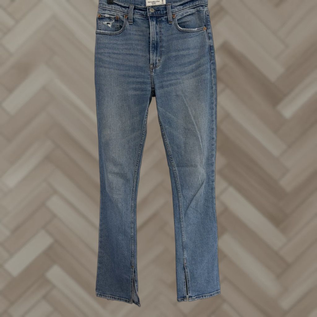 Abercrombie & Fitch VINTAGE Abercrombie Fitch Womens High The Skinny High Rise Jeans 2R Regular Fit 5-Pocket Denim Blue Cotton Spandex Wash Medium Size 26" / US 2 / IT 38 - 1 Thumbnail