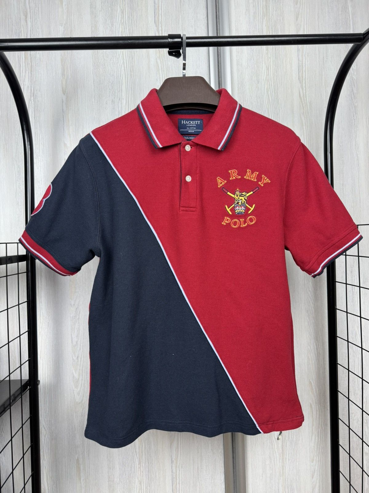 Hackett Hackett London red blue army polo shirt number 3 Size US M / EU 48-50 / 2 - 1 Thumbnail