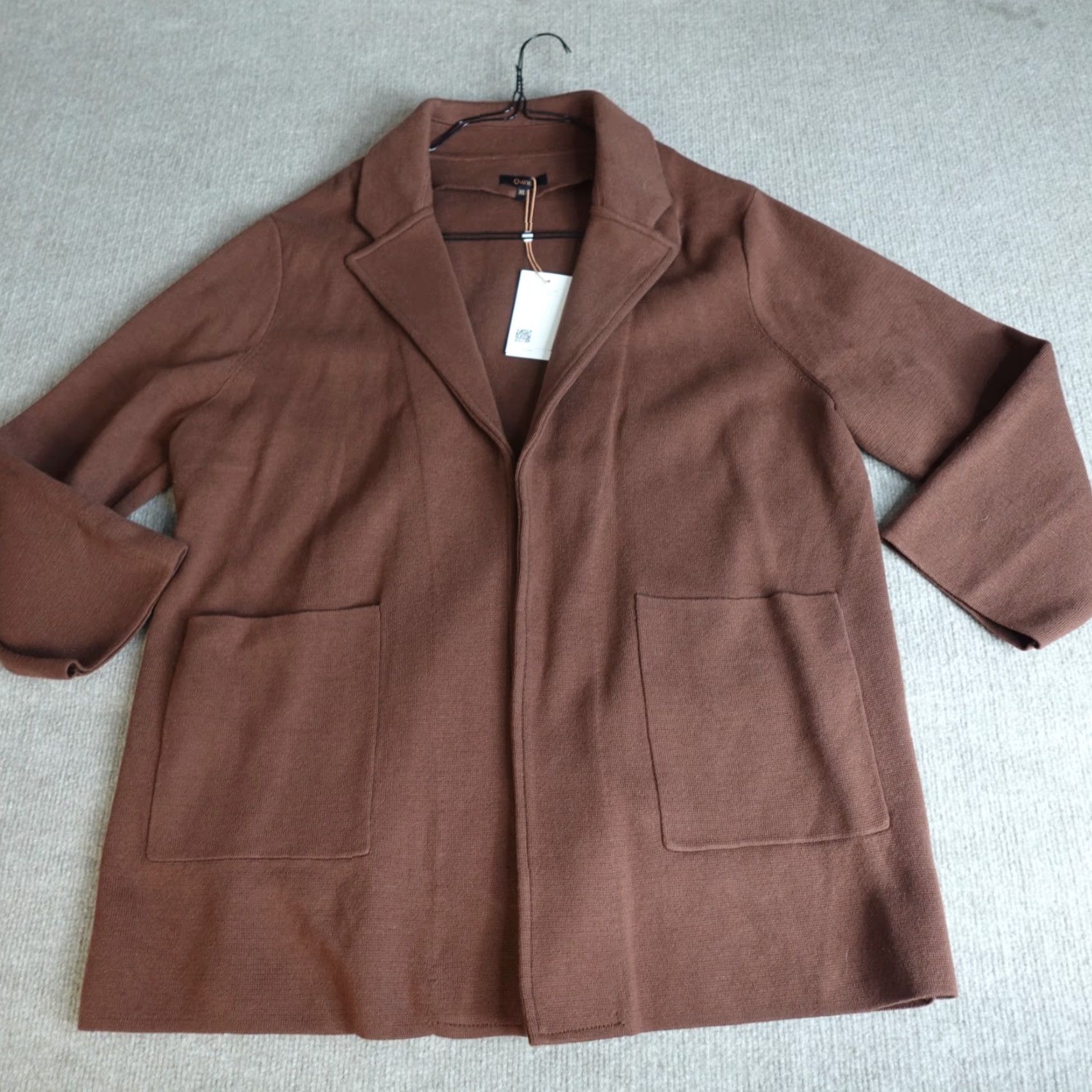 Quince Quince Womens Blazer XL Brown Organic Cotton Knit NEW Size XL / US 12-14 / IT 48-50 - 2 Thumbnail