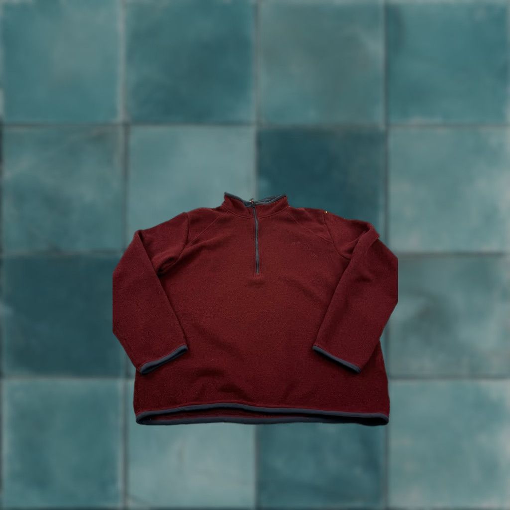 Vintage Koppen Sweater Pullover Mens Large Red 1/4 Zip Fleece Outdoor Hiking Size US L / EU 52-54 / 3 - 1 Thumbnail