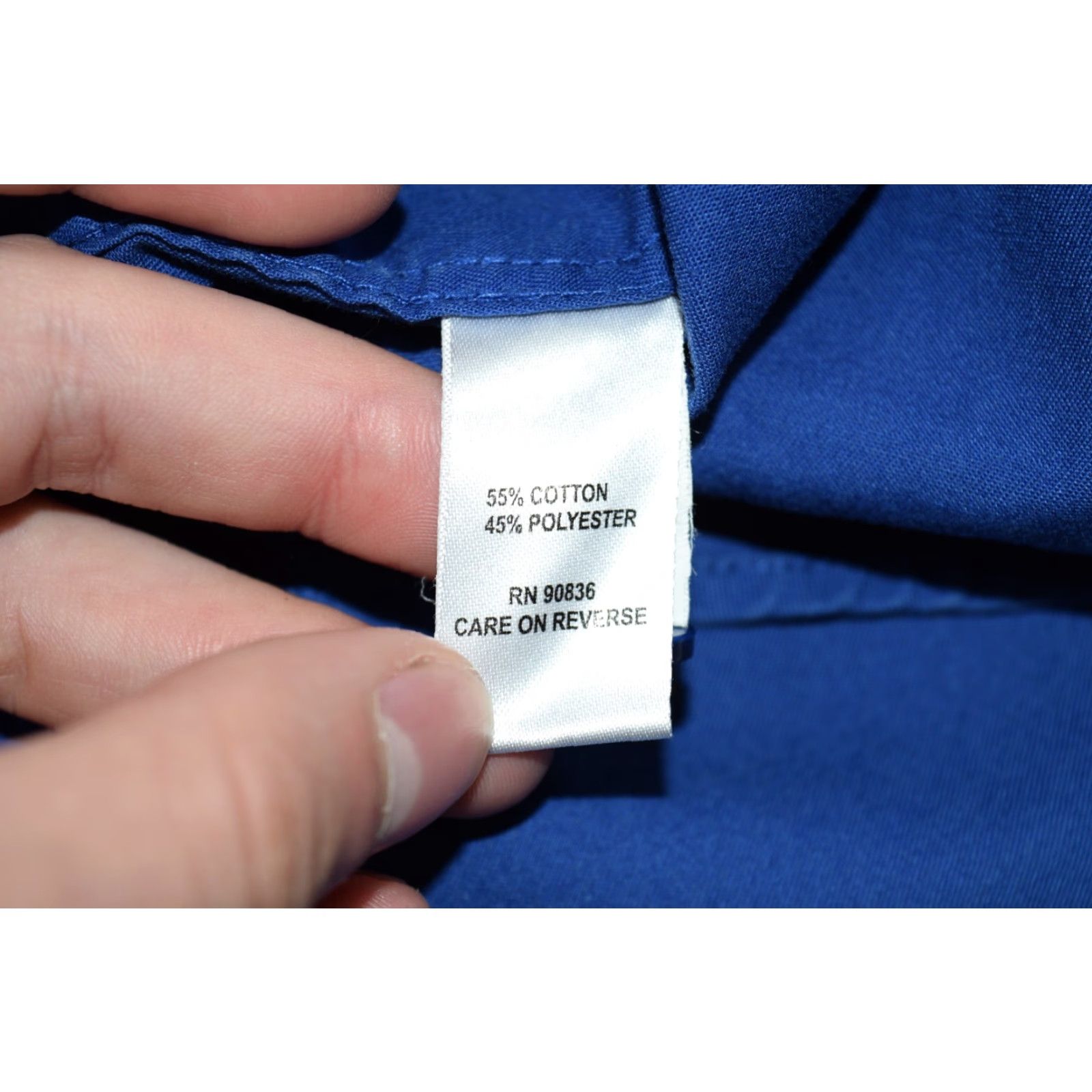 Port Authority PORT AUTHORITY Work Shirt - Button Down Long Sleeve - Blue - Cotton Blend - Size Large - Unisex Size US L / EU 52-54 / 3 - 5 Thumbnail