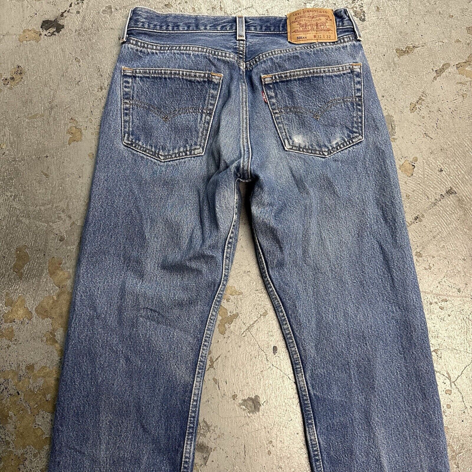 Levi's × Vintage Vintage Levi’s 501 Straight Blue Denim Jeans 31x32 Size US 31 - 5 Thumbnail